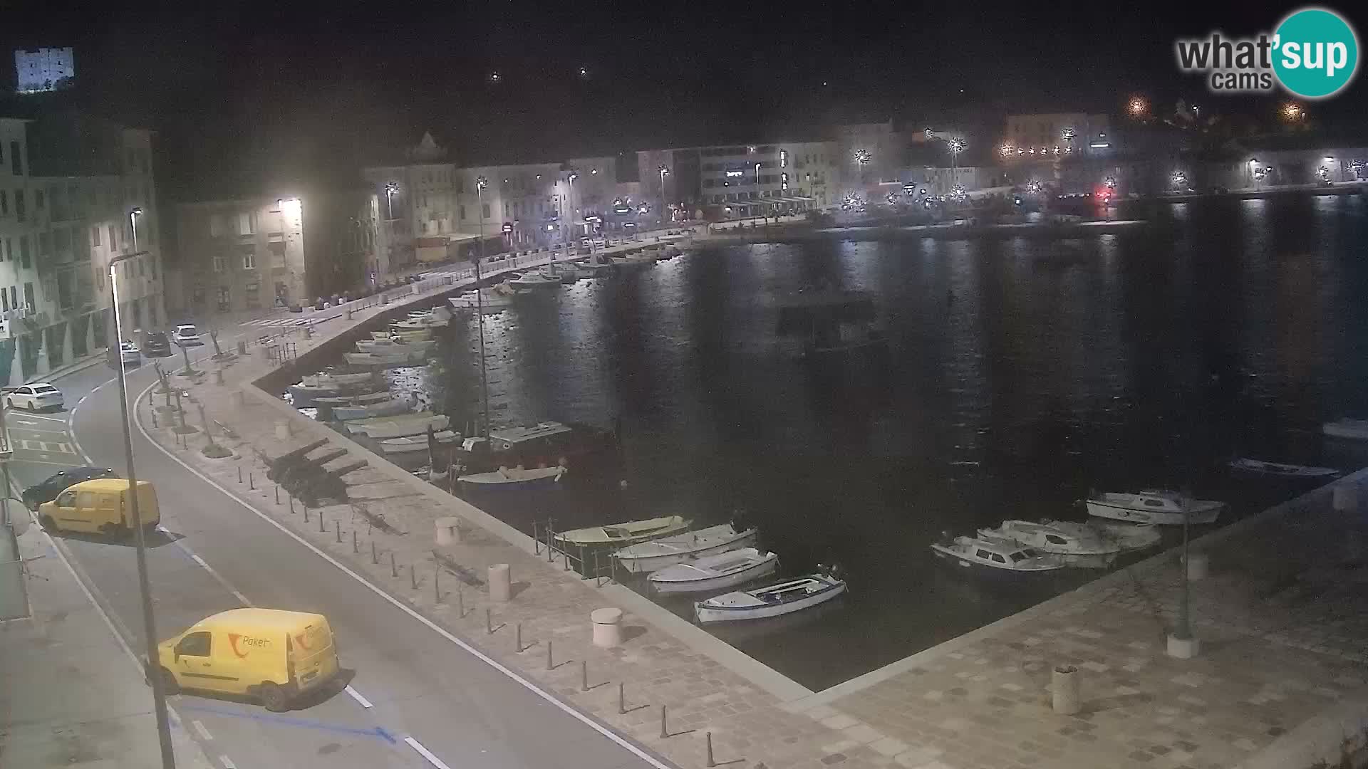 Webcam Senj – Panoramablick auf die Riva Senj
