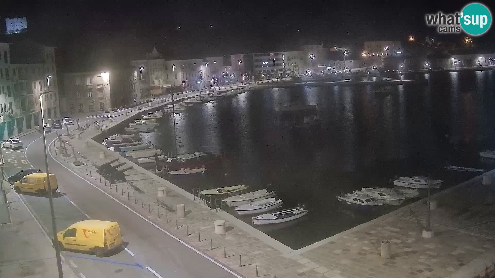 Livecam Senj – Vue panoramique de Senj riva