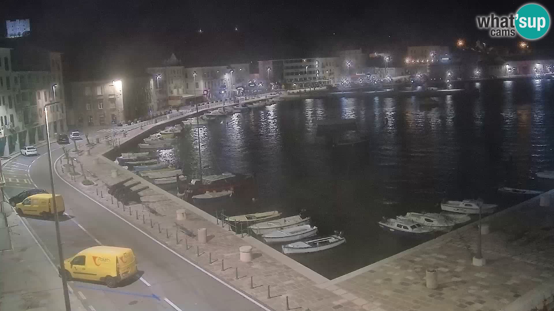 Webcam Senj – Panoramablick auf die Riva Senj