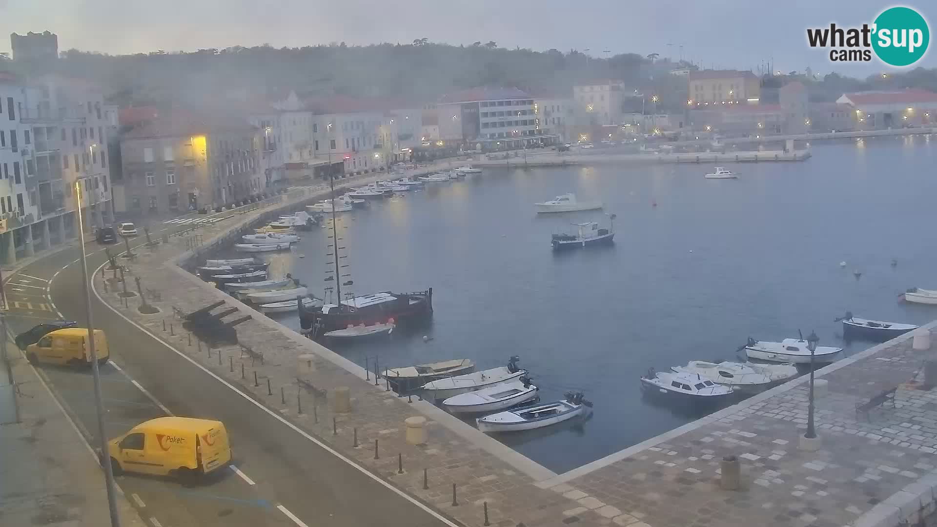 Livecam Senj – Vue panoramique de Senj riva