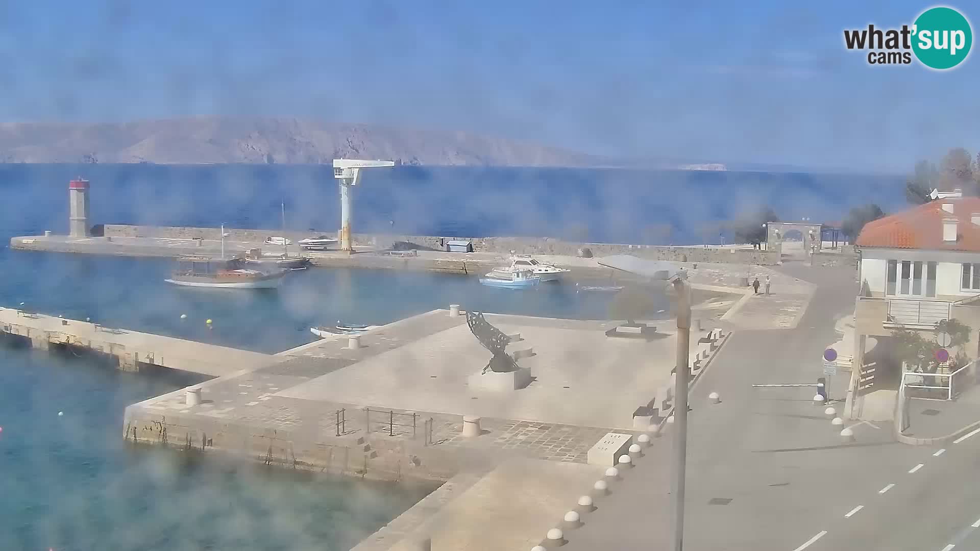 Webcam Senj – Panoramablick auf die Riva Senj