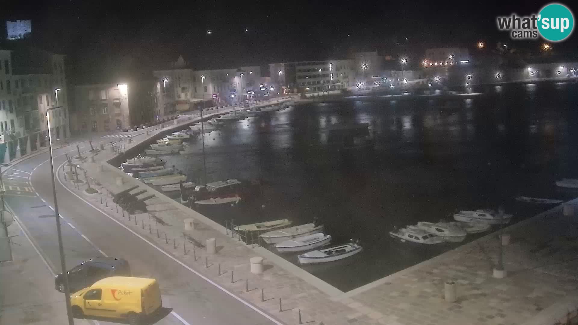 Webcam Senj – Panoramablick auf die Riva Senj