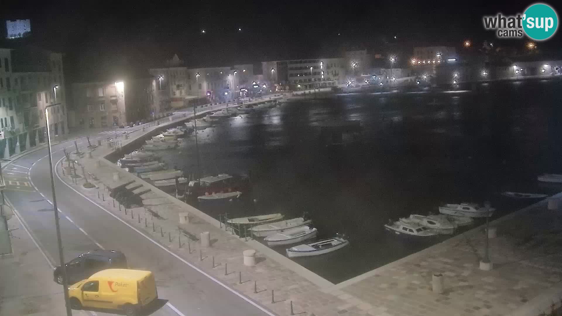 Webcam Senj – Panoramablick auf die Riva Senj