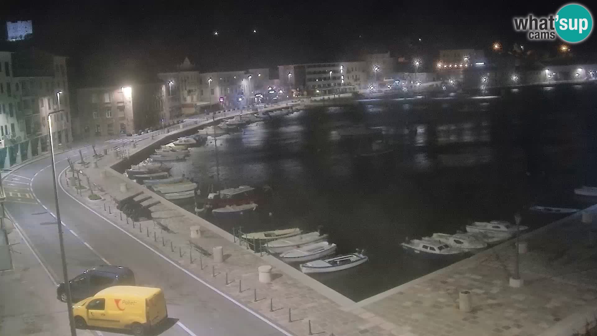 Livecam Senj – Vue panoramique de Senj riva