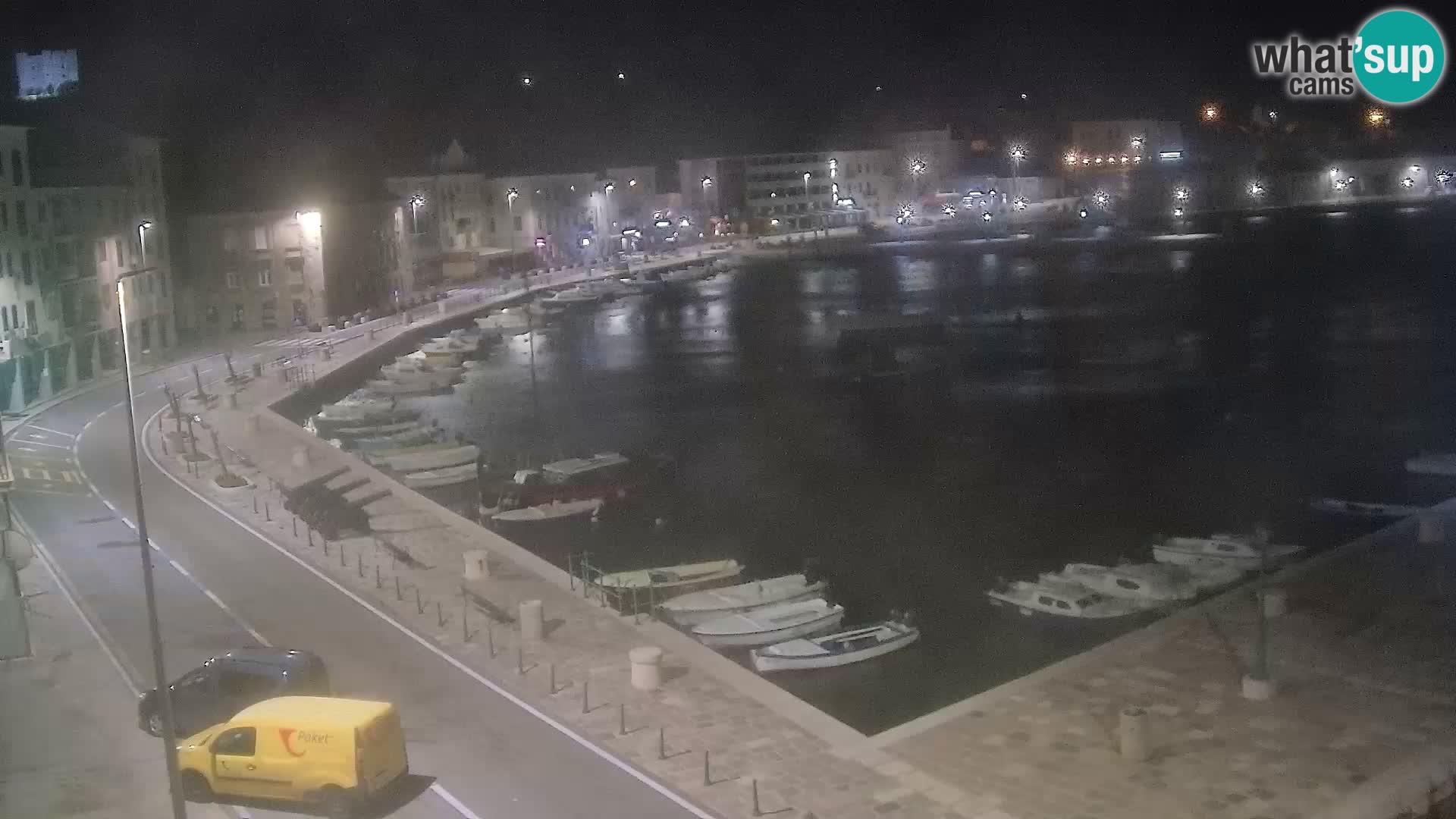 Livecam Senj – Vue panoramique de Senj riva