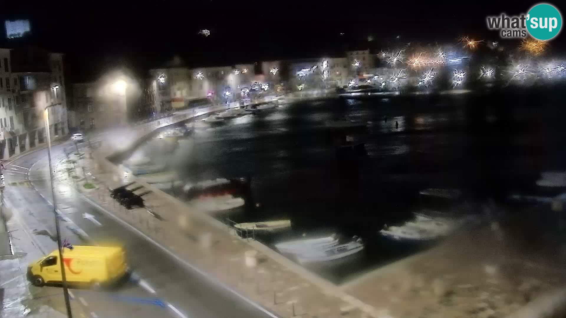 Livecam Senj – Vue panoramique de Senj riva