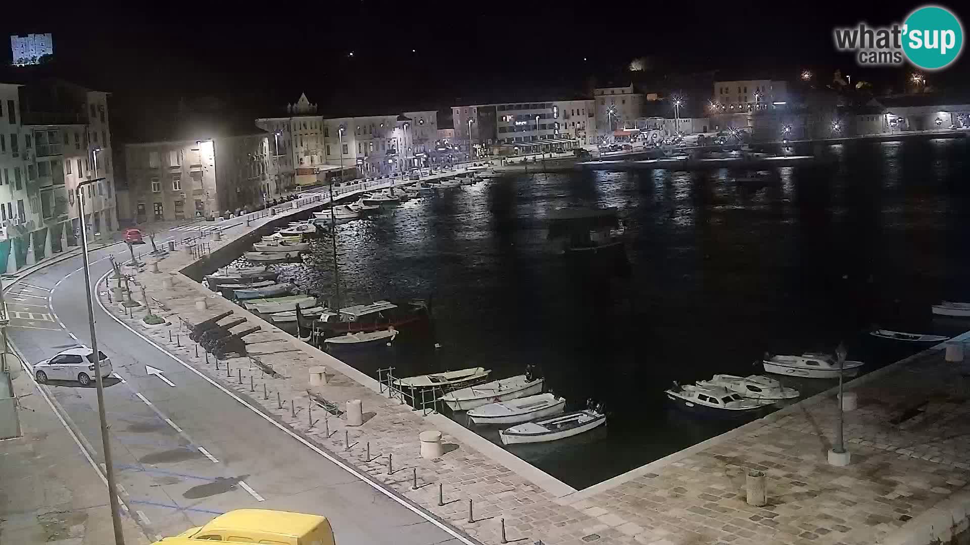 Livecam Senj – Vue panoramique de Senj riva