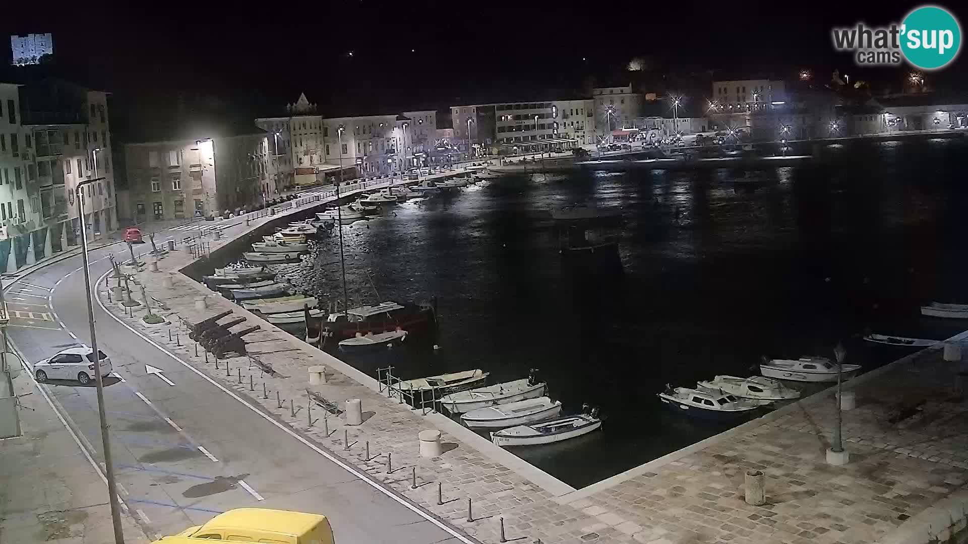 Livecam Senj – Vue panoramique de Senj riva