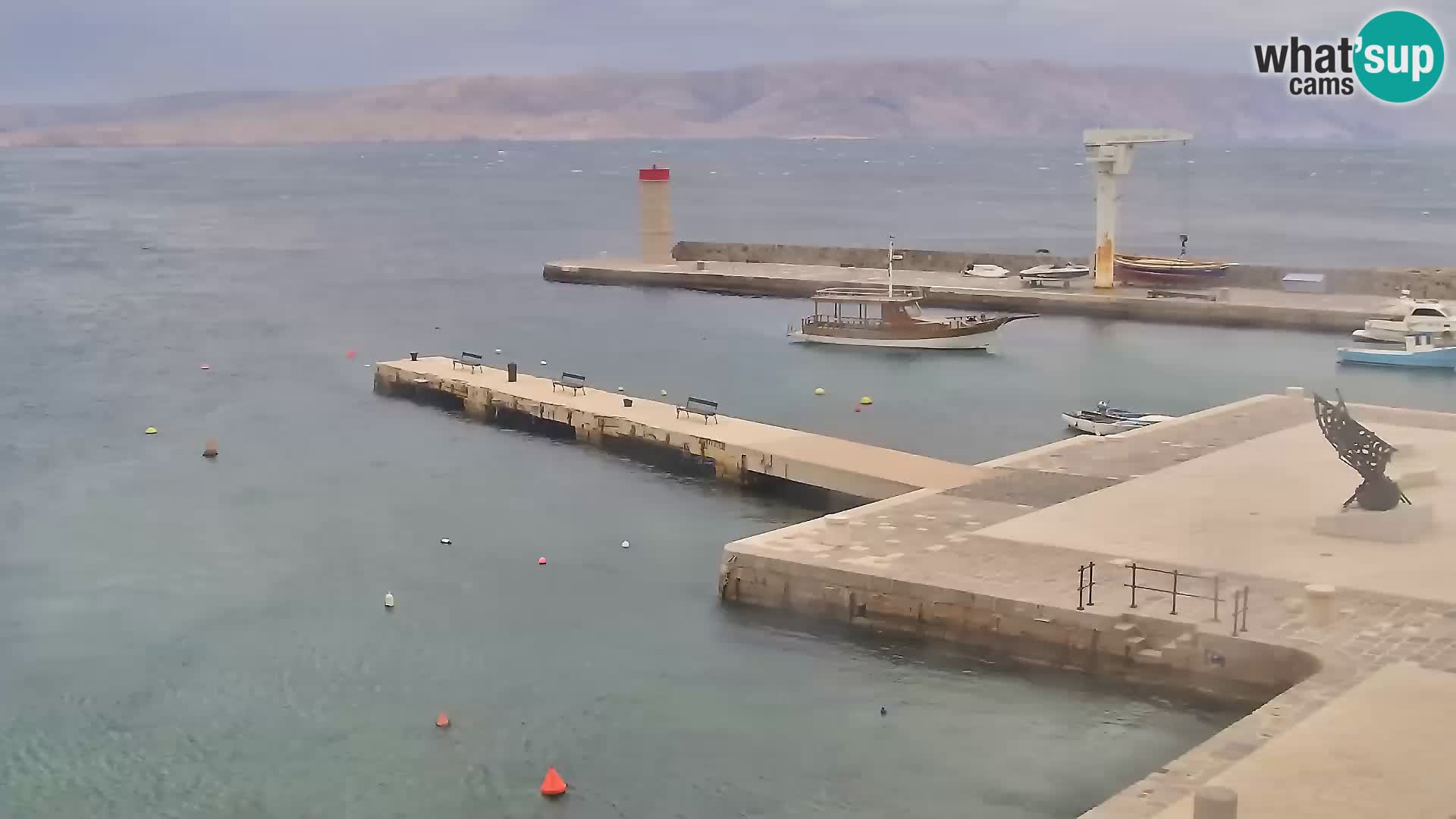 Webcam Senj – Panoramablick auf die Riva Senj