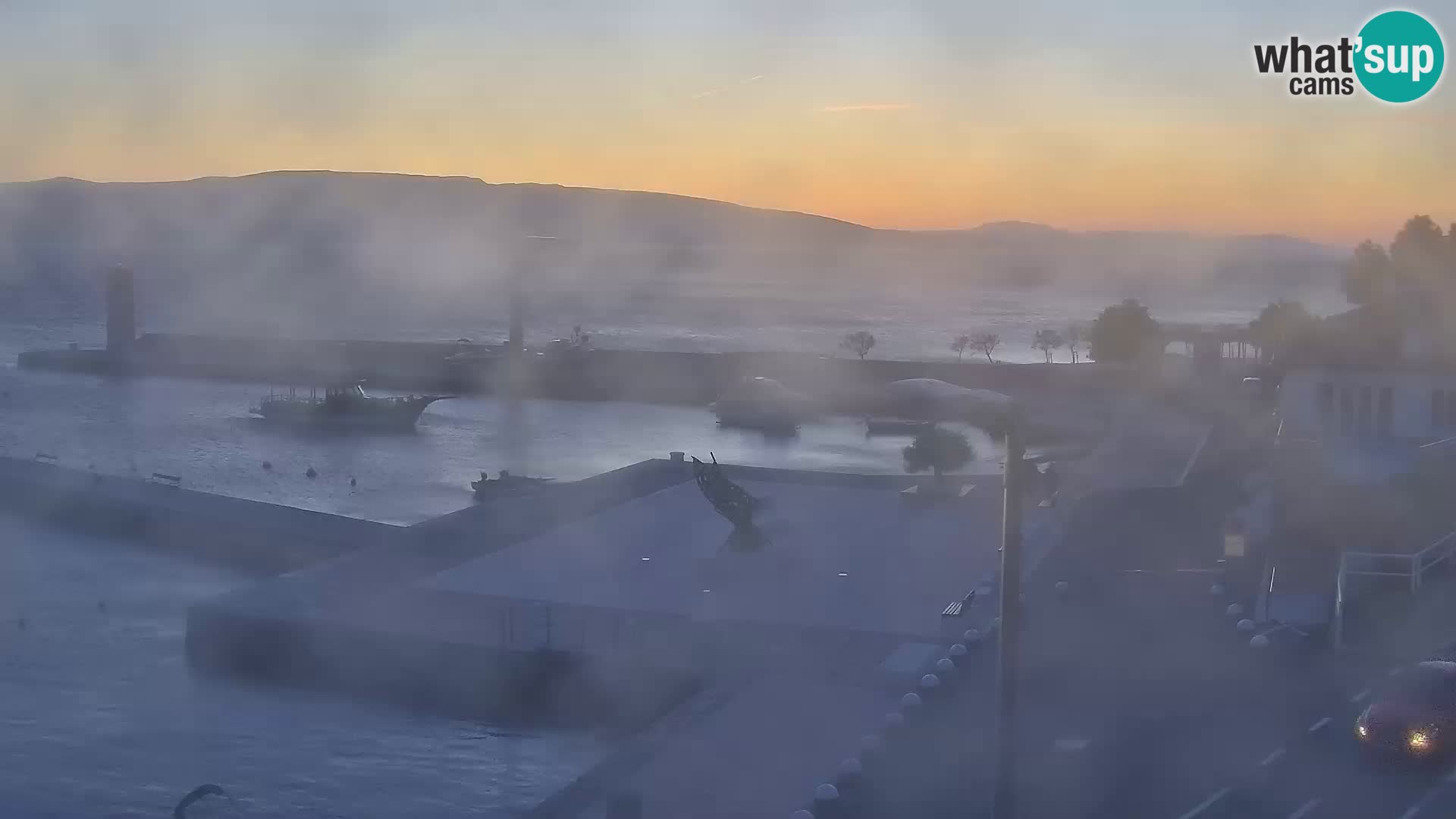 Livecam Senj – Vue panoramique de Senj riva