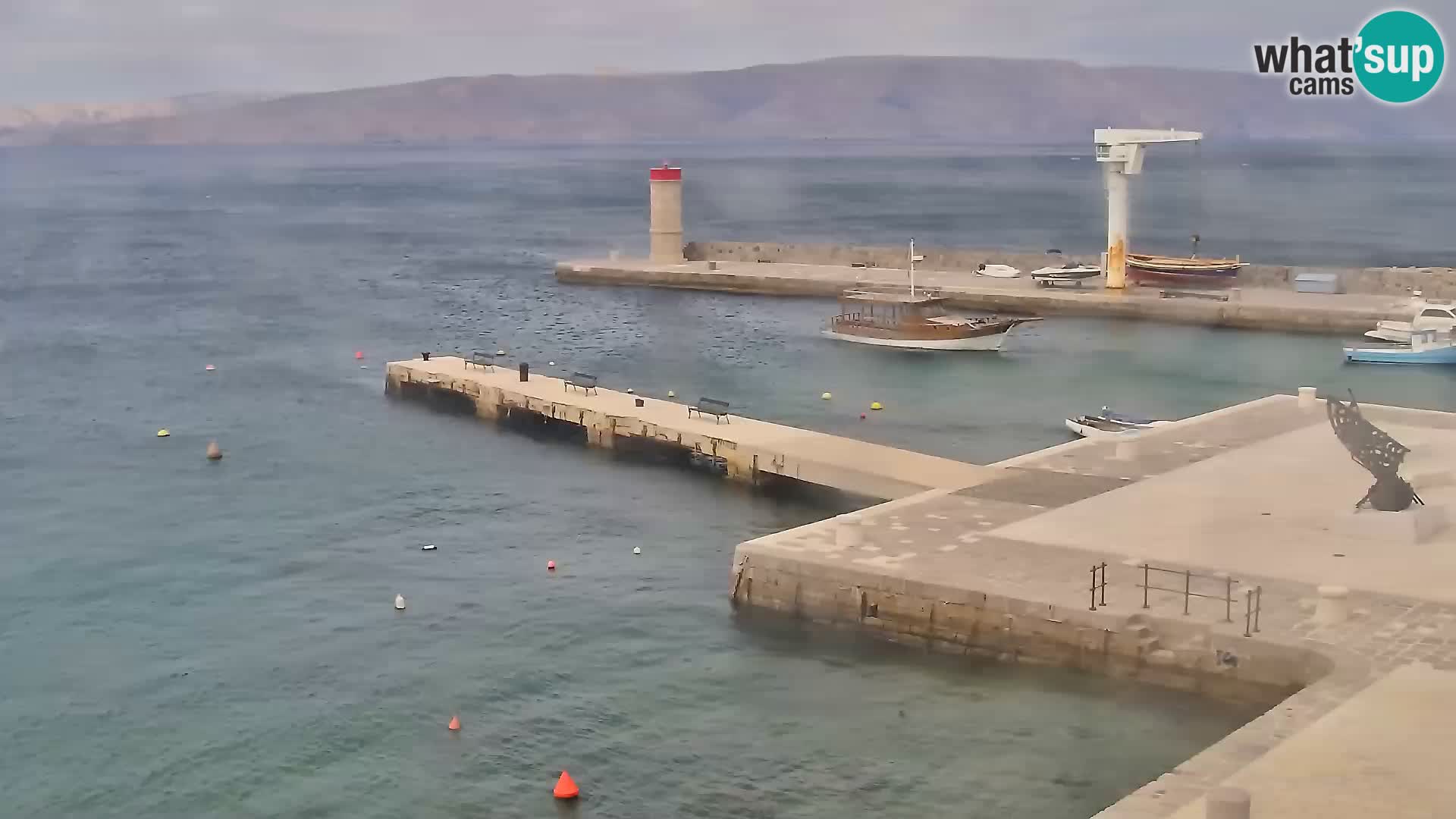 Webcam Senj – Panoramablick auf die Riva Senj