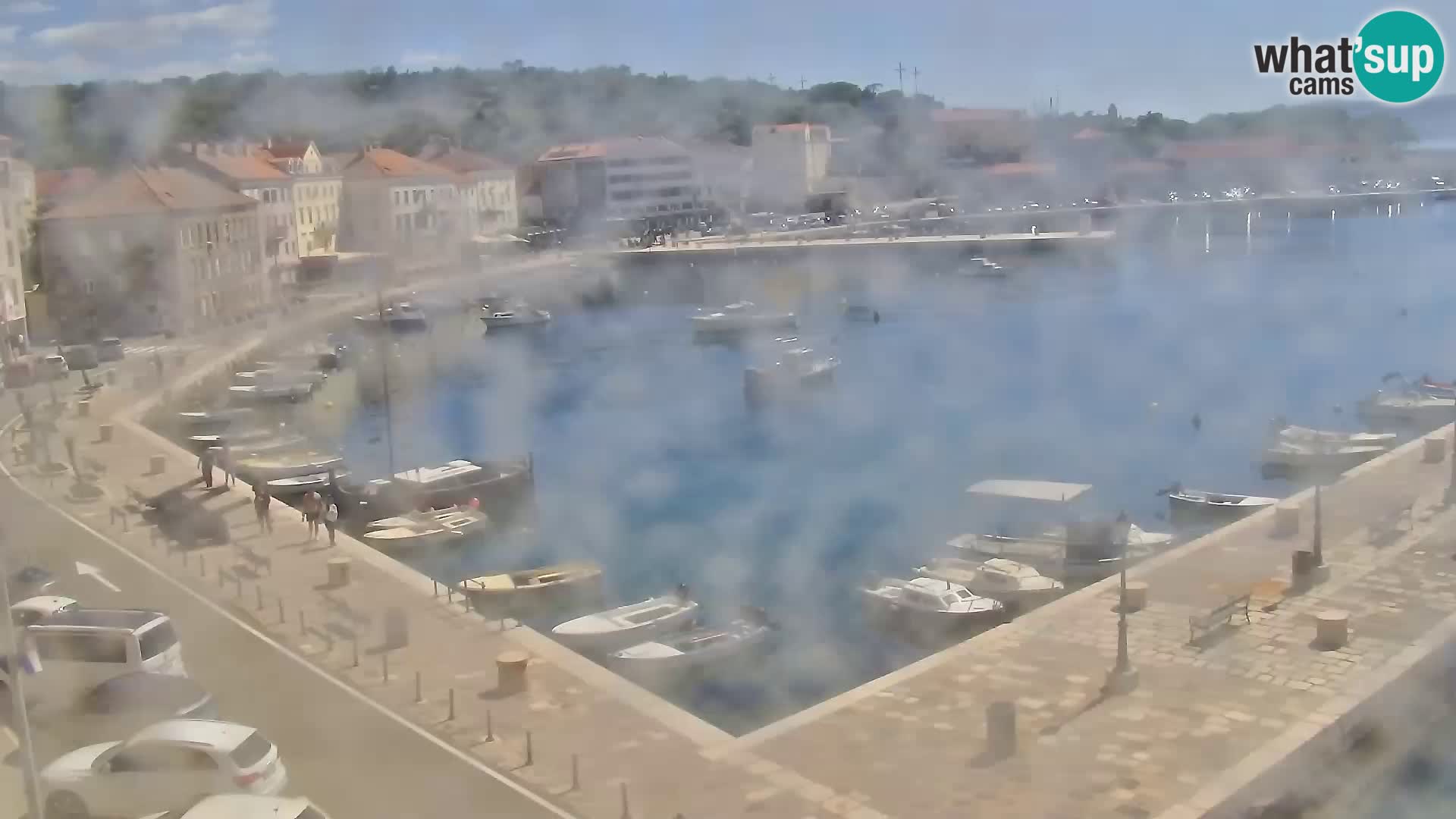Webcam Senj – Panoramablick auf die Riva Senj