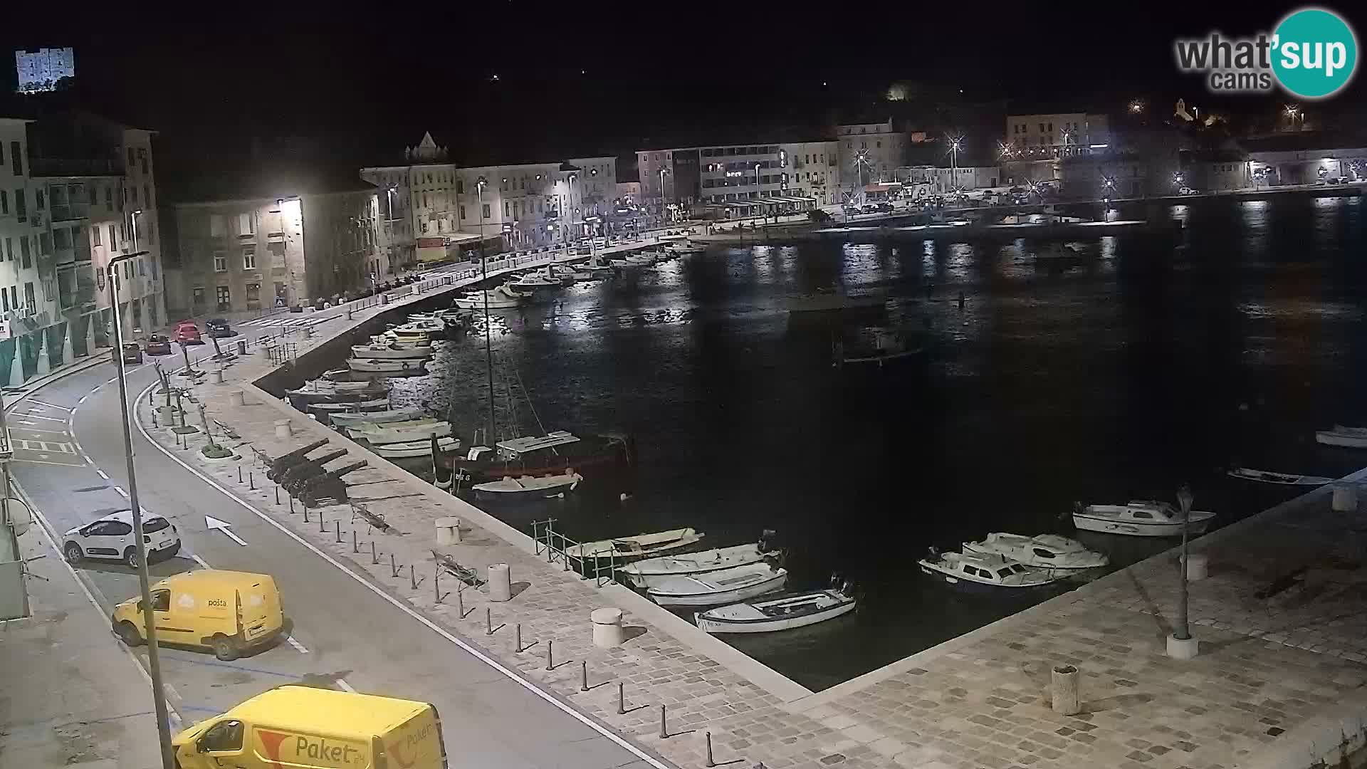 Livecam Senj – Vue panoramique de Senj riva