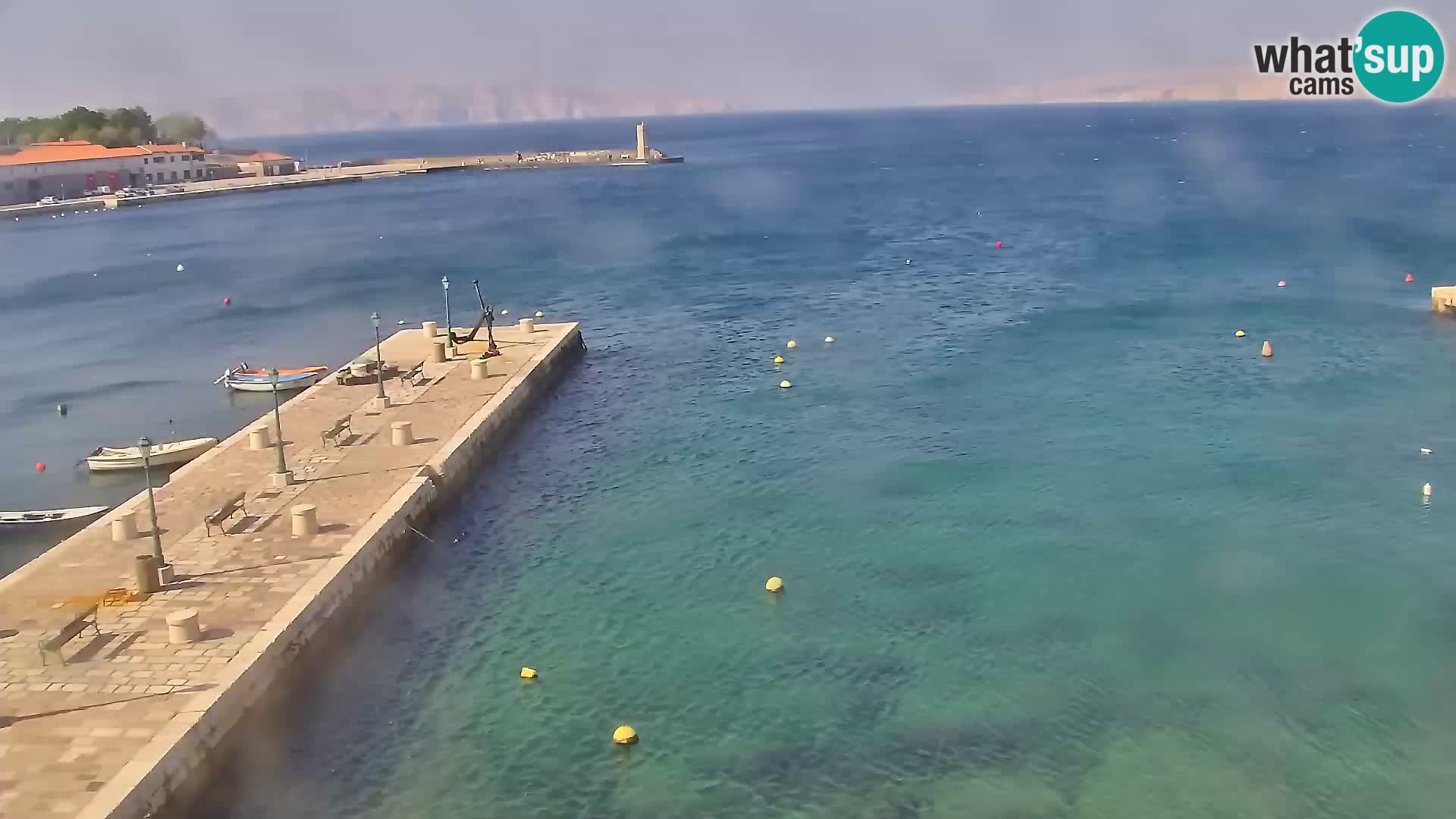 Livecam Senj – Vue panoramique de Senj riva