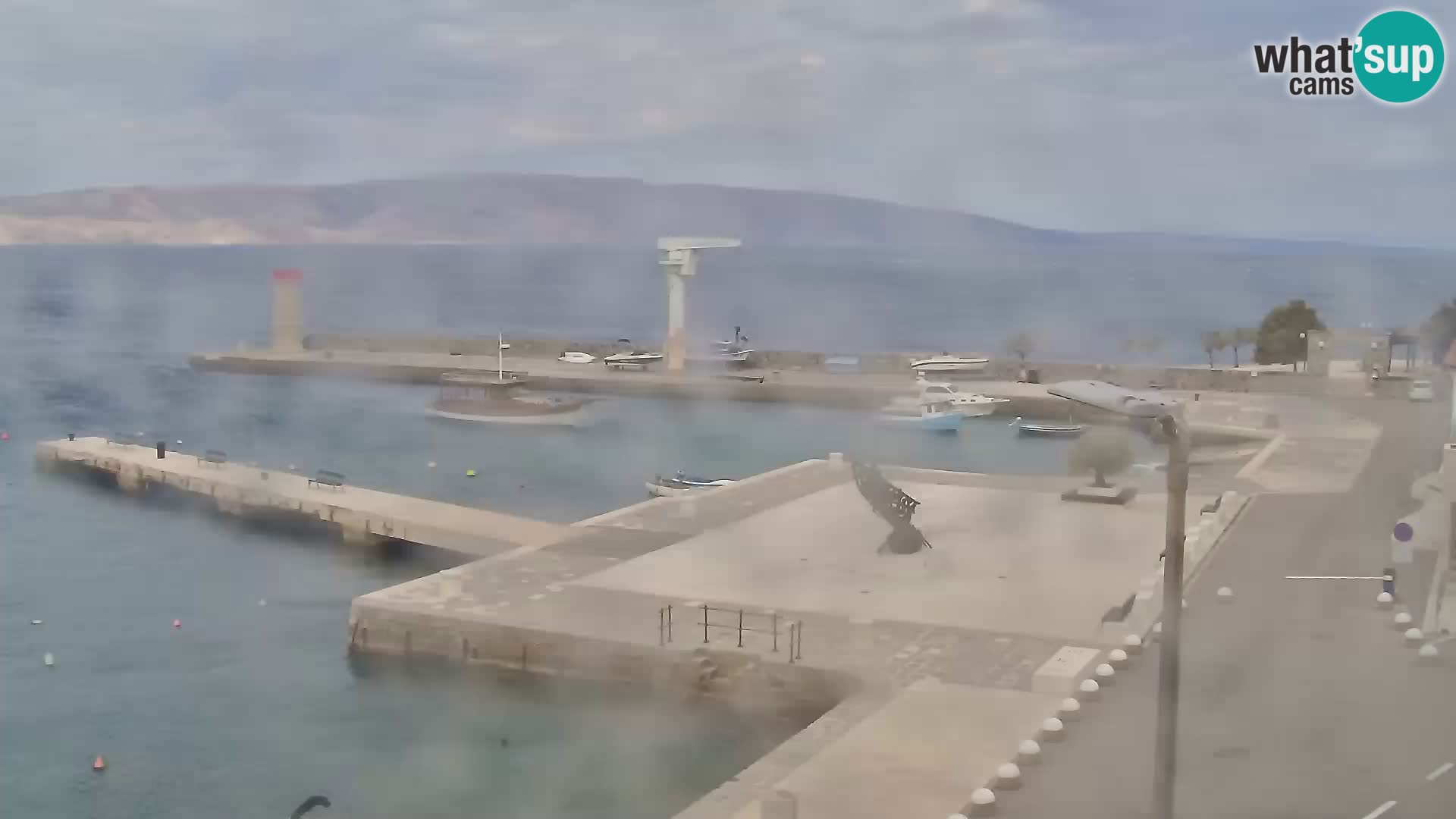 Webcam Senj – Panoramablick auf die Riva Senj