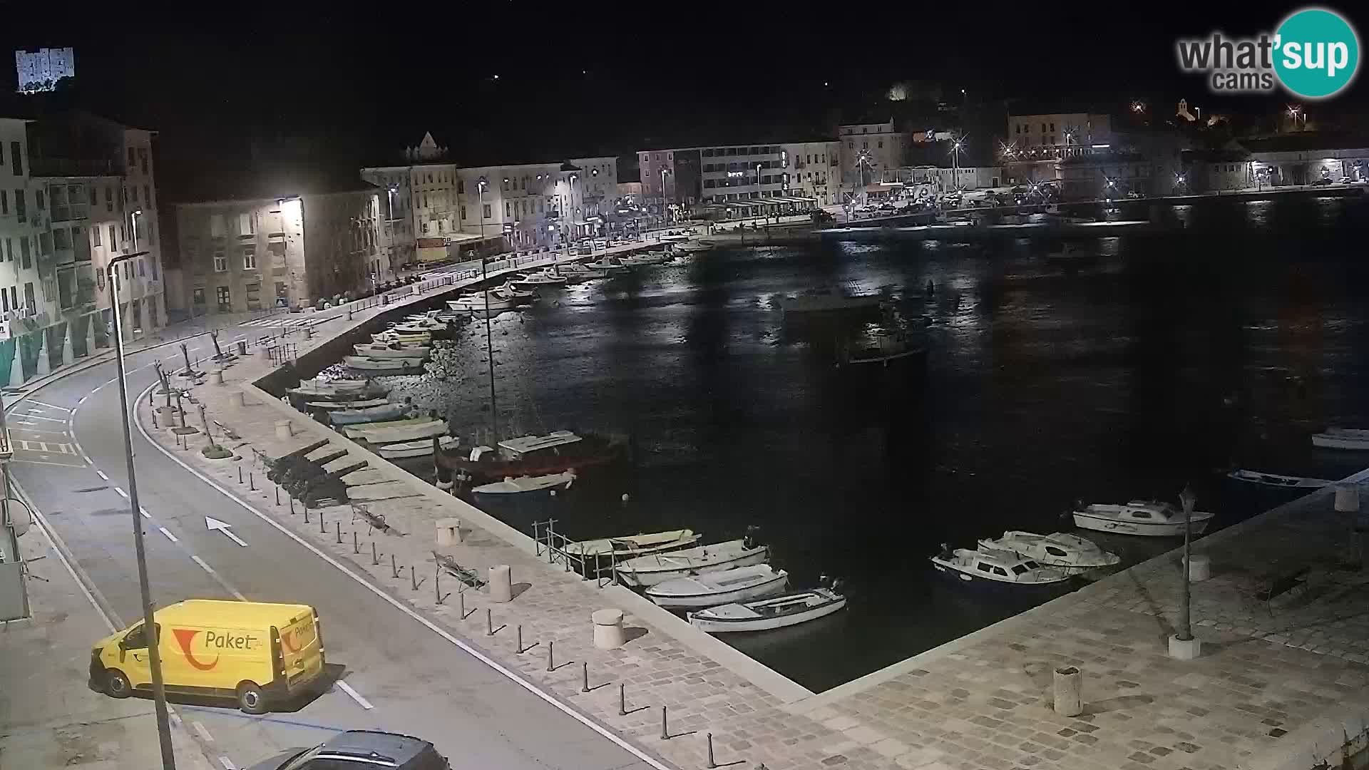 Webcam Senj – Panoramablick auf die Riva Senj