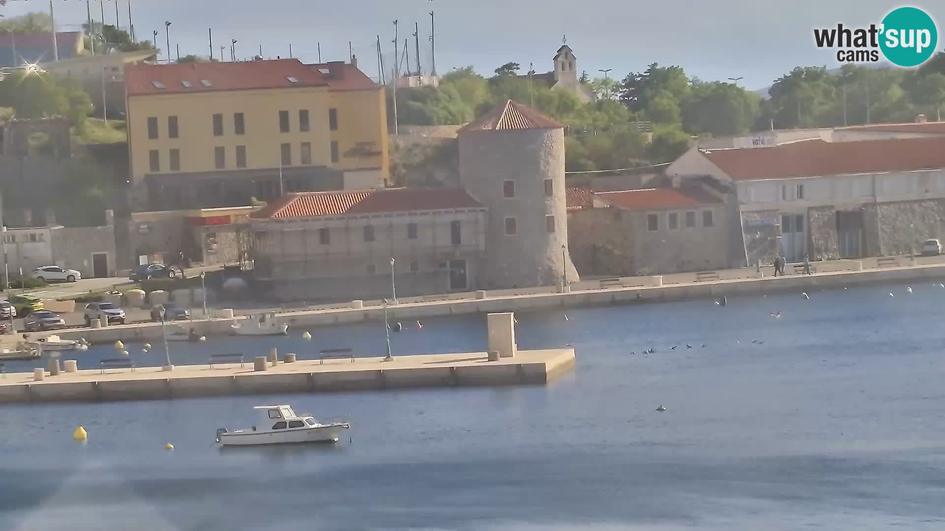 Webcam Senj – Panoramablick auf die Riva Senj