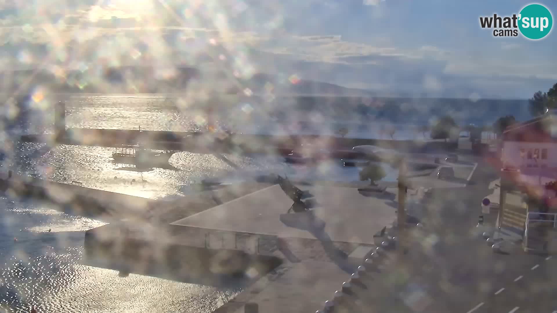 Webcam Senj – Panoramablick auf die Riva Senj