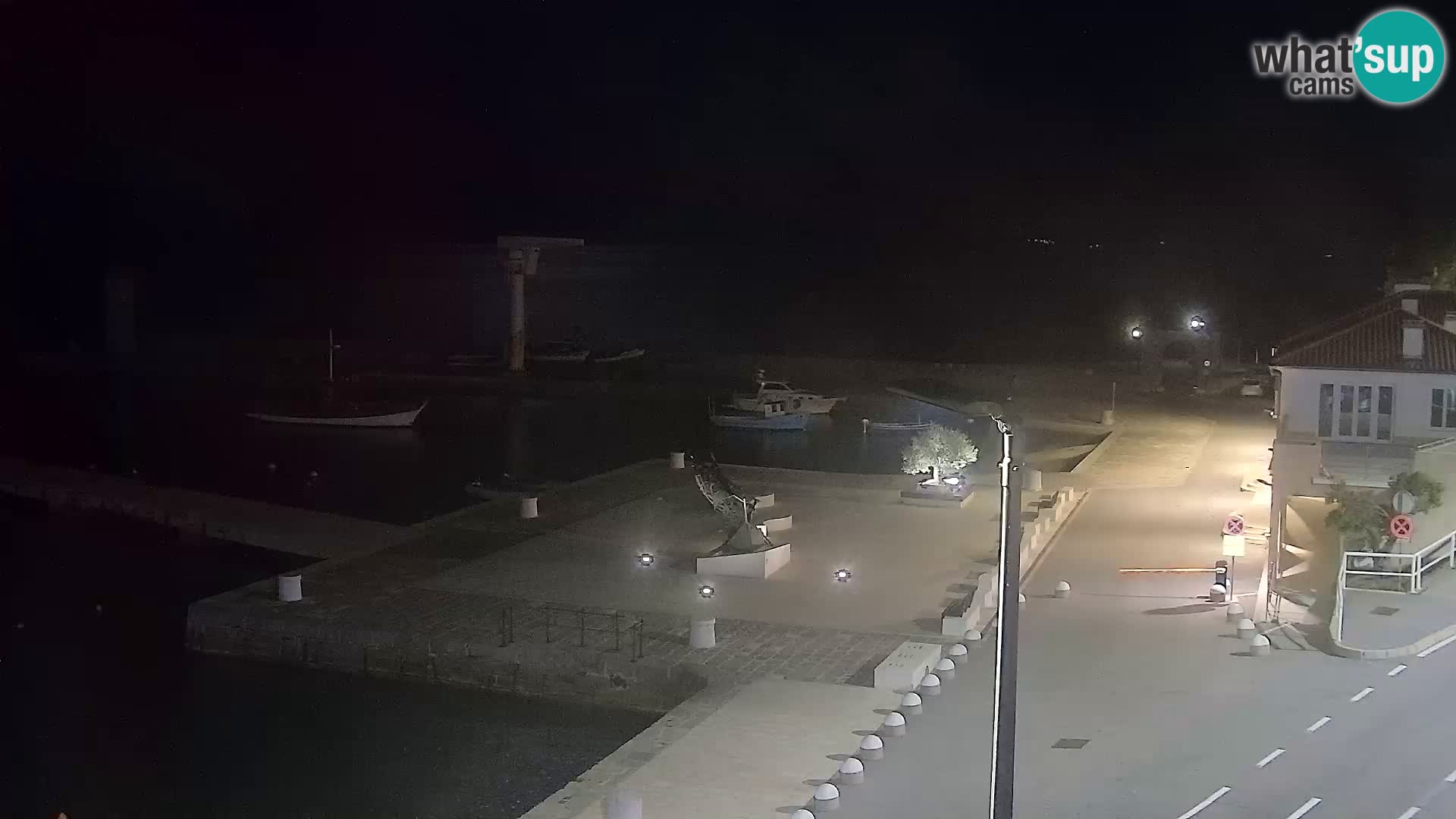 Webcam Senj – Panoramablick auf die Riva Senj