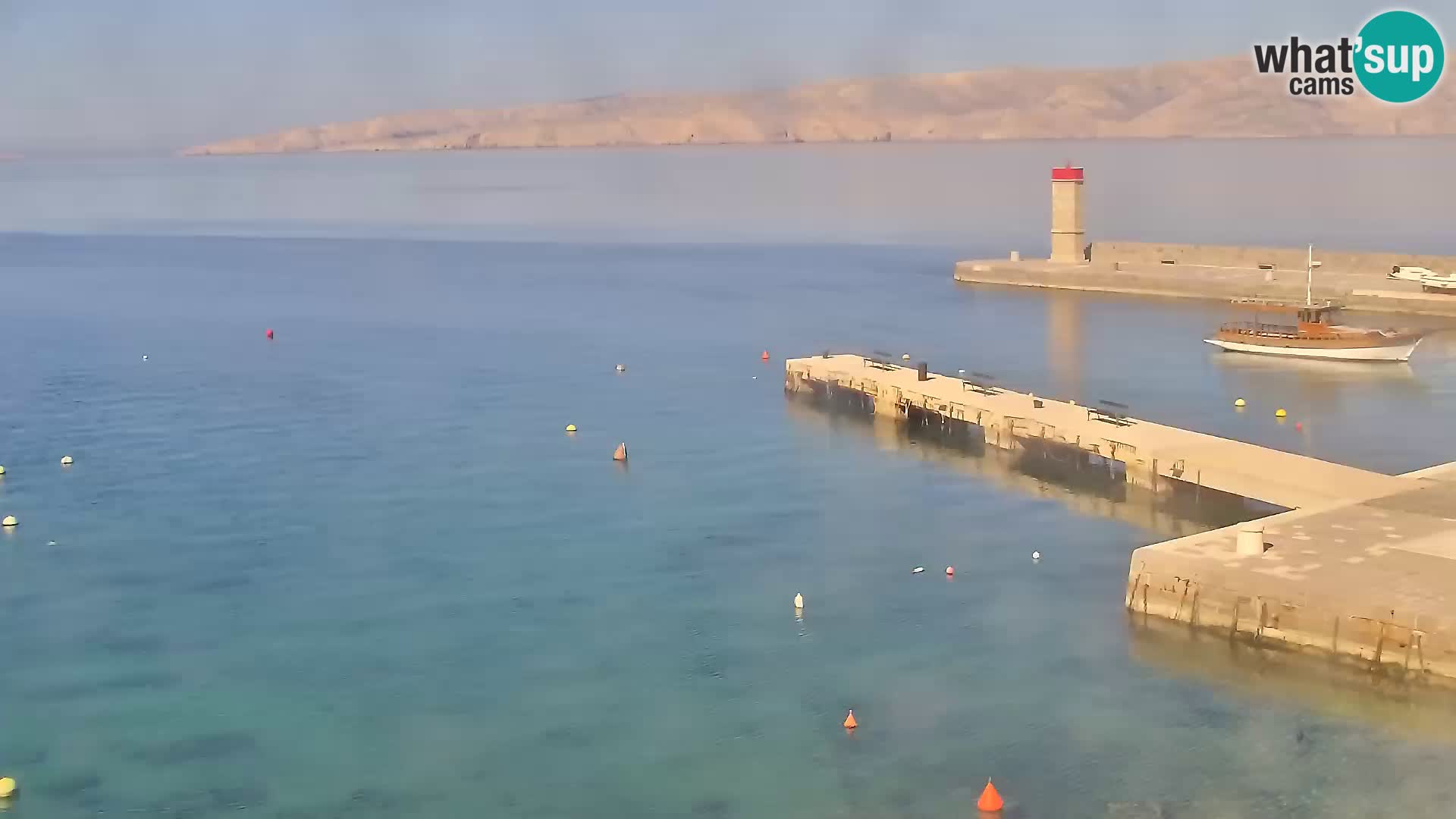Livecam Senj – Vue panoramique de Senj riva
