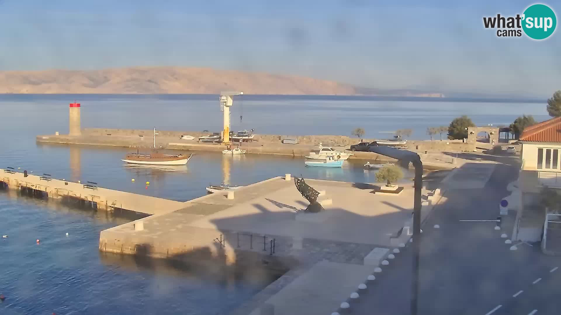 Webcam Senj – Panoramablick auf die Riva Senj