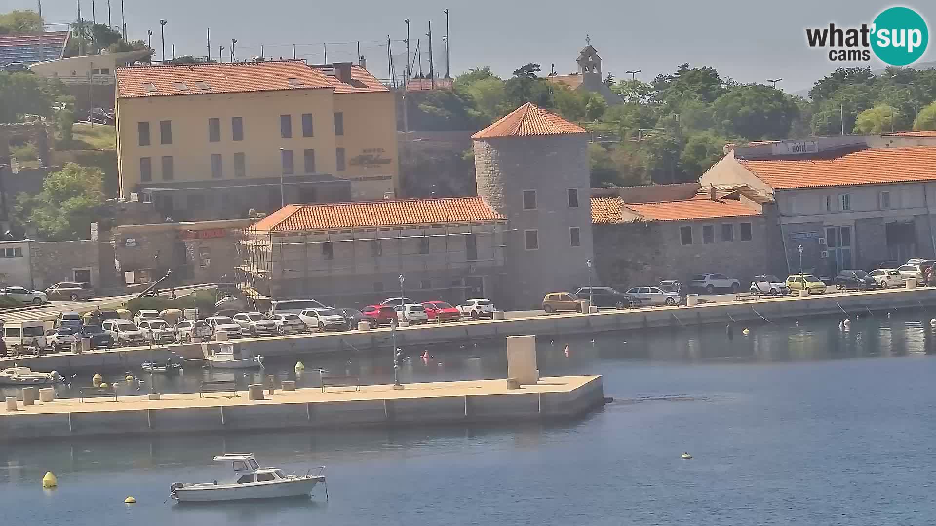 Webcam Senj – Panoramablick auf die Riva Senj