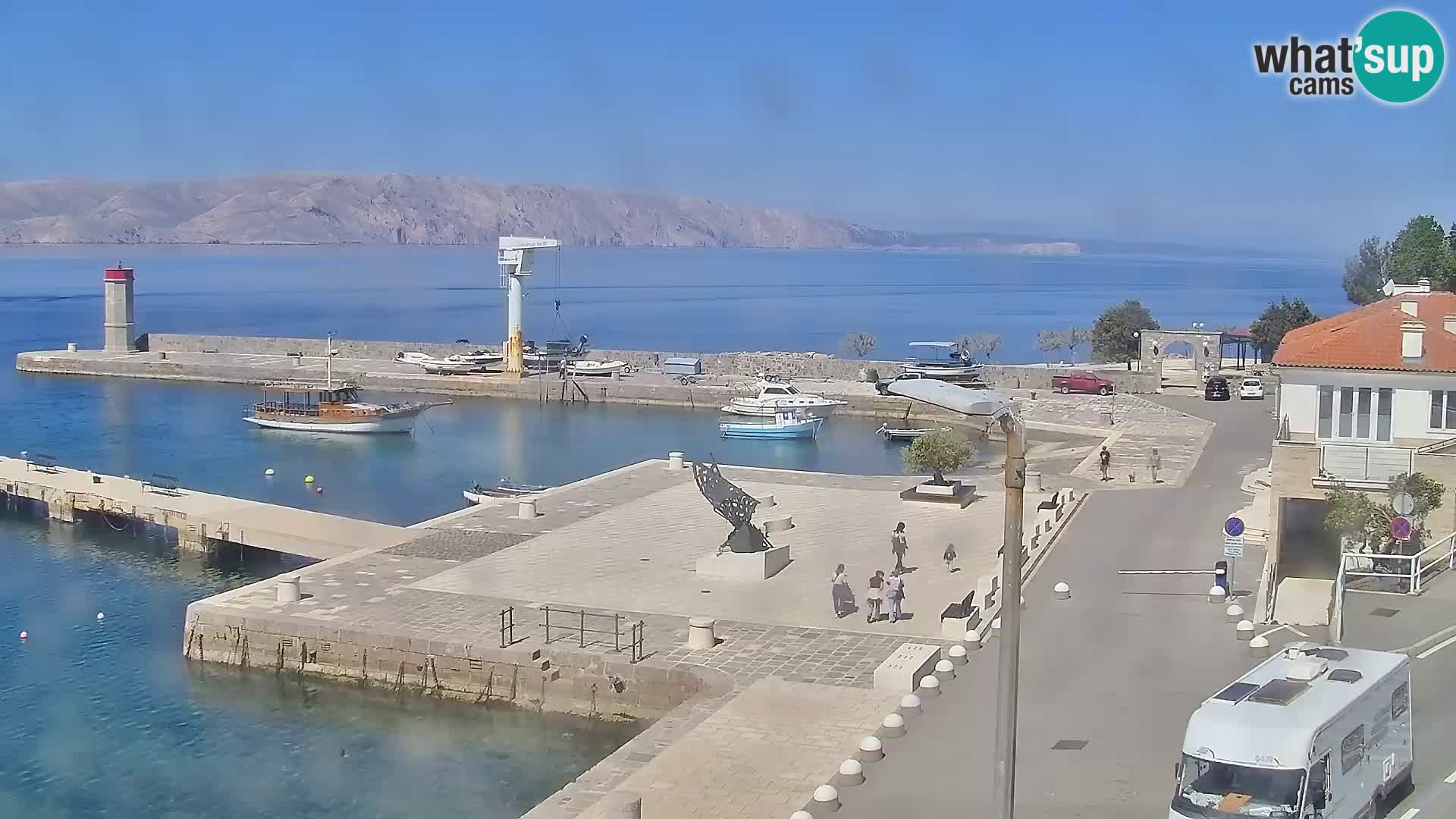 Webcam Senj – Panoramablick auf die Riva Senj