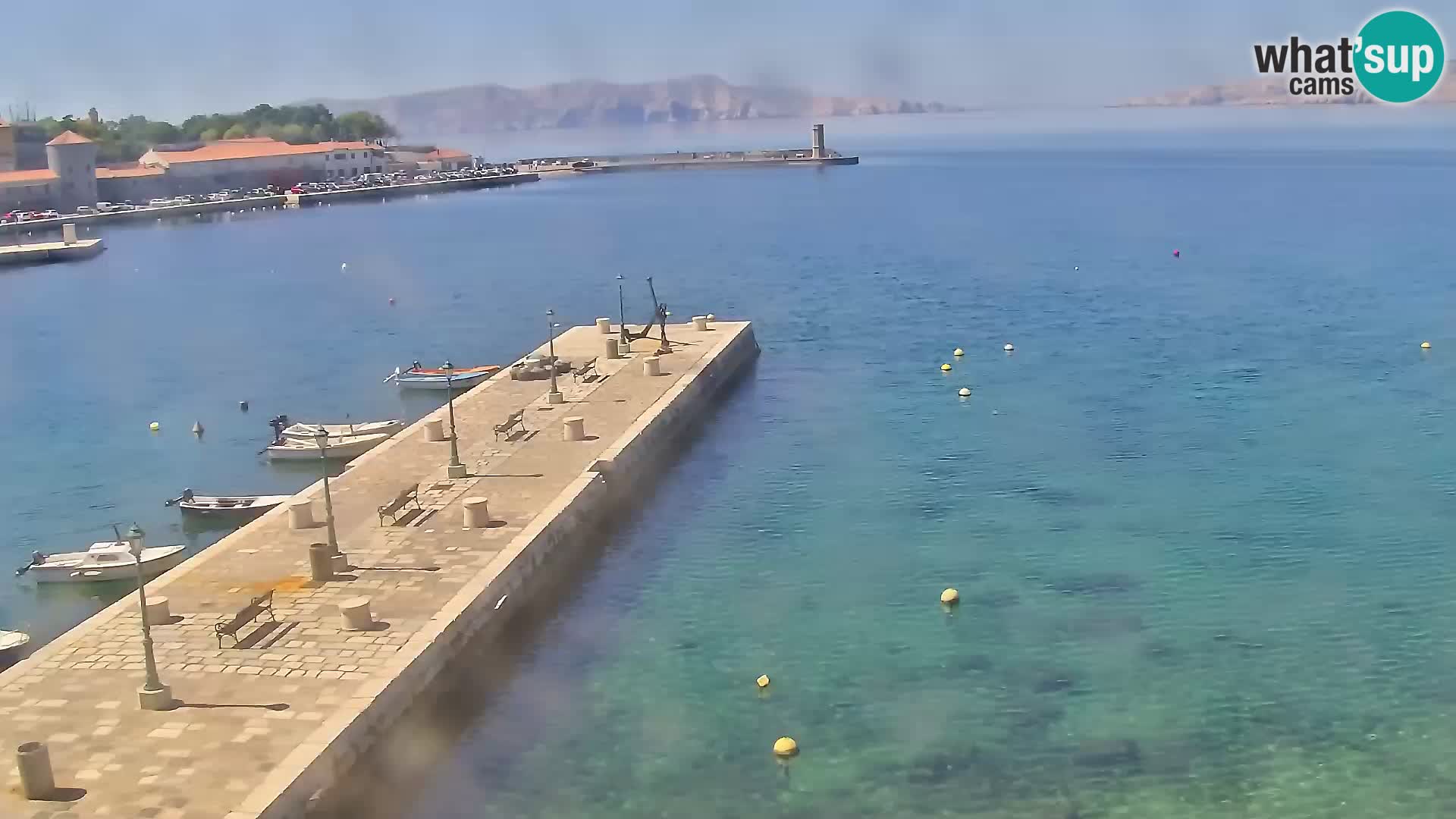 Webcam Senj – Panoramablick auf die Riva Senj