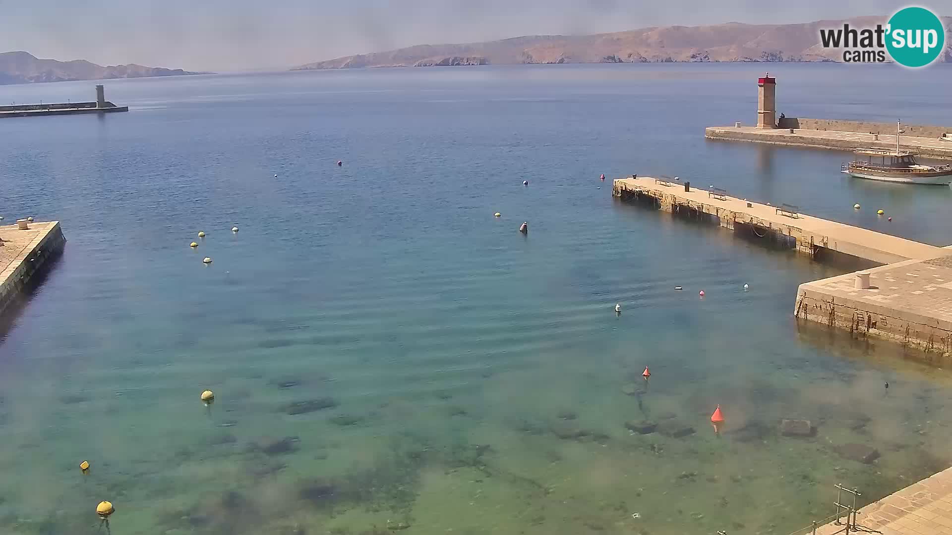Livecam Senj – Vue panoramique de Senj riva