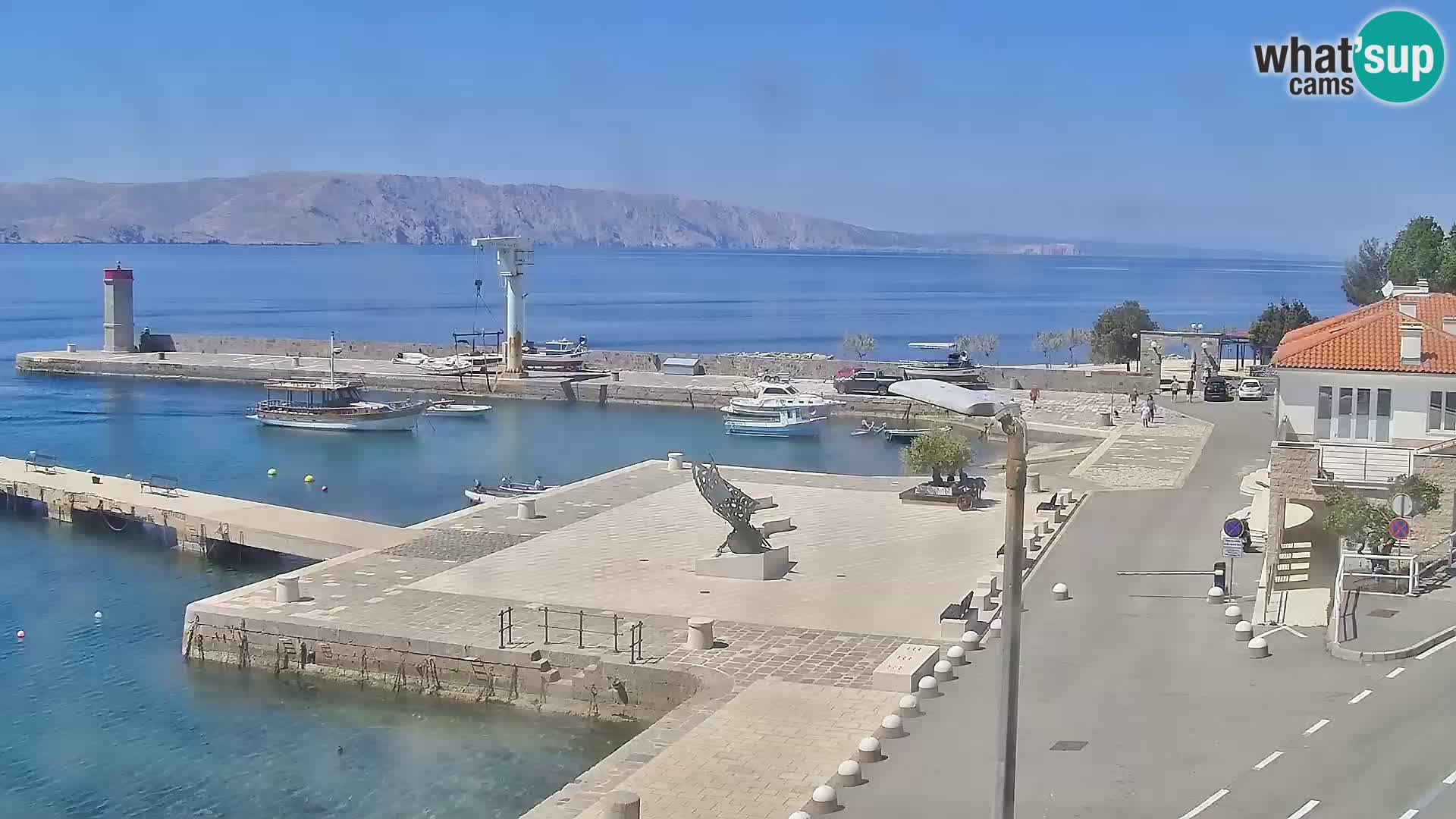 Livecam Senj – Vue panoramique de Senj riva