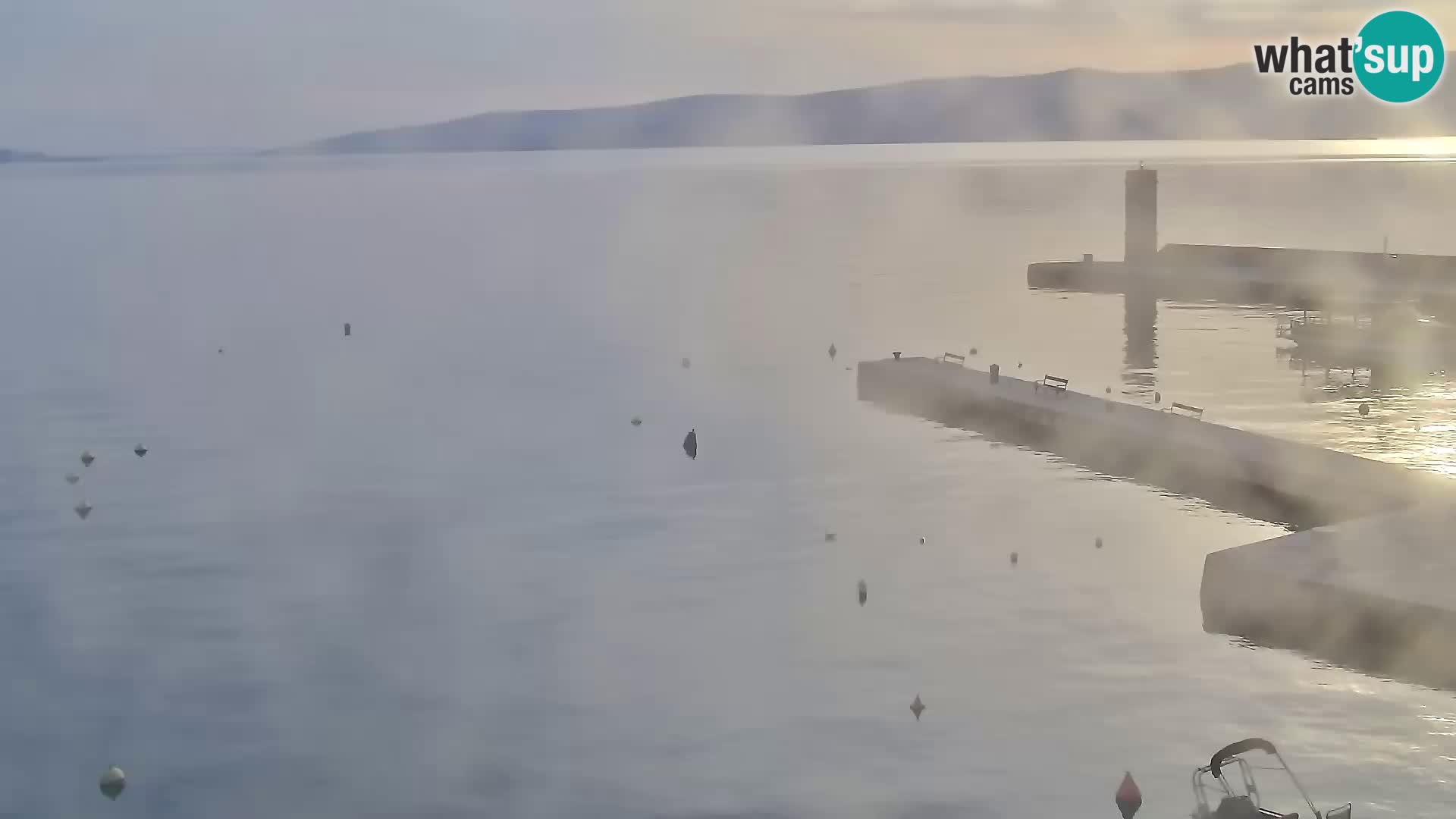 Livecam Senj – Vue panoramique de Senj riva