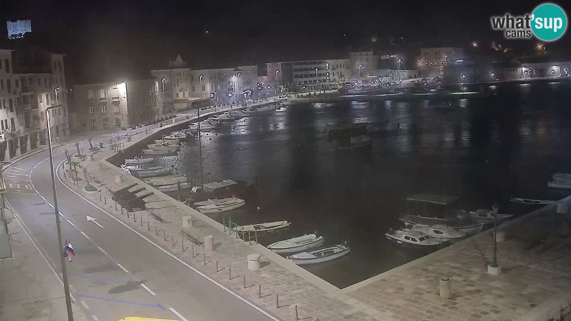 Webcam Senj – Panoramablick auf die Riva Senj