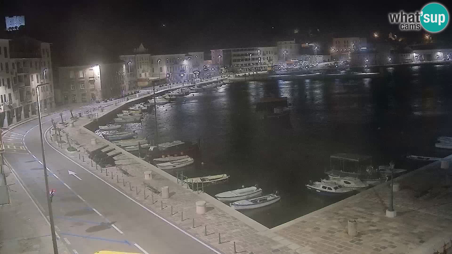 Webcam Senj – Panoramablick auf die Riva Senj