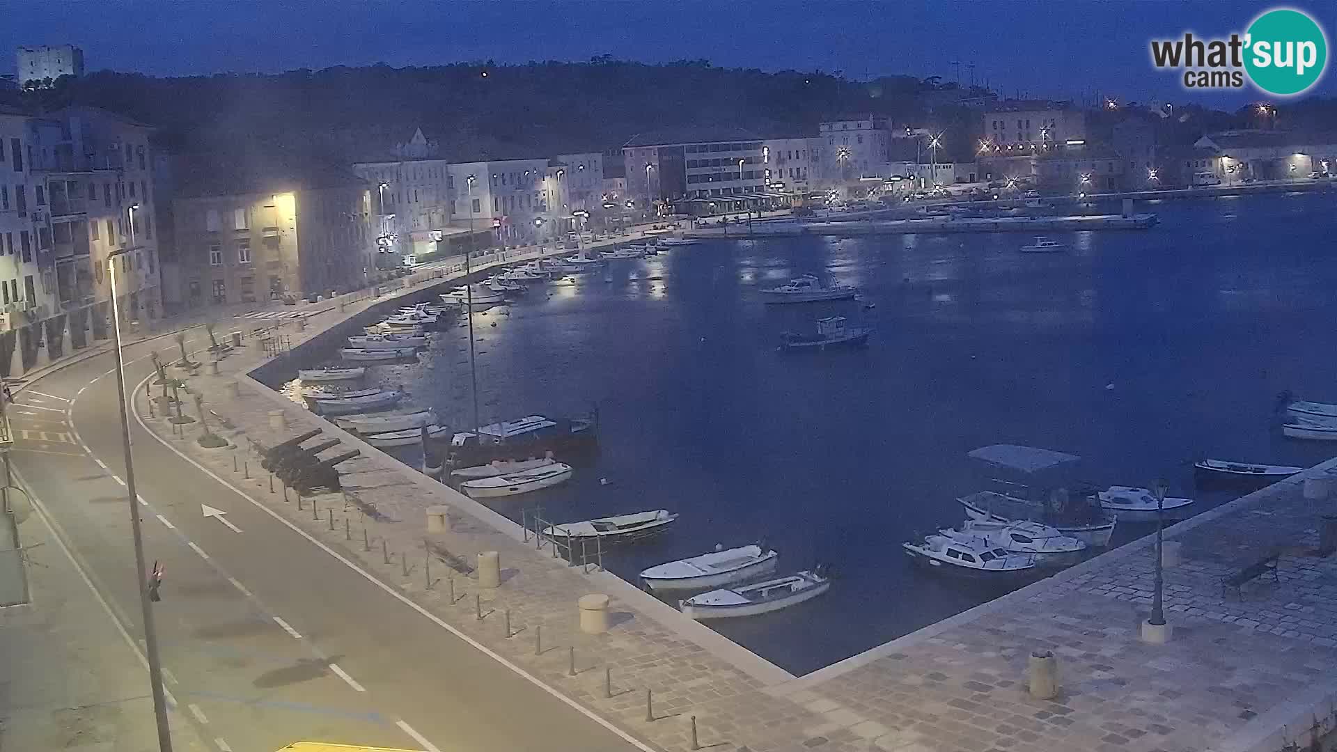 Livecam Senj – Vue panoramique de Senj riva