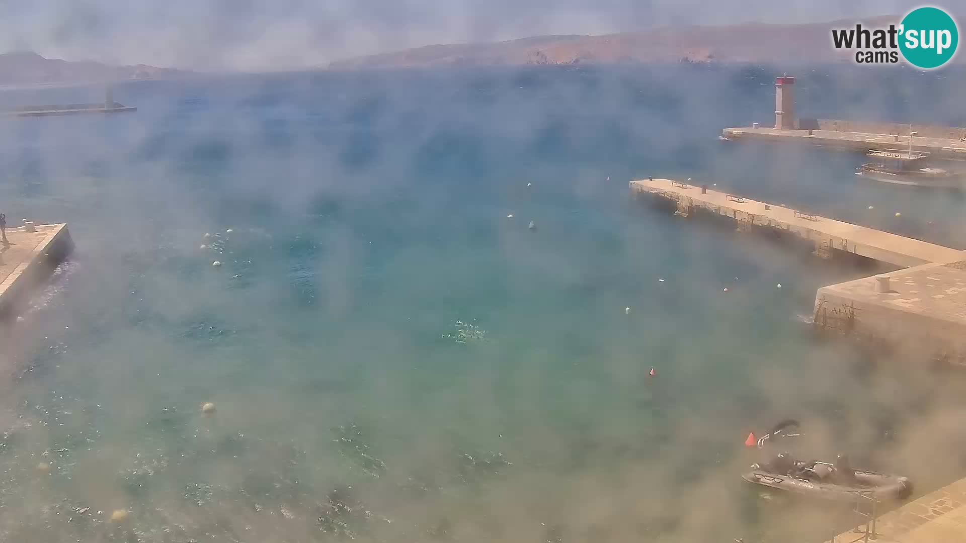 Livecam Senj – Vue panoramique de Senj riva