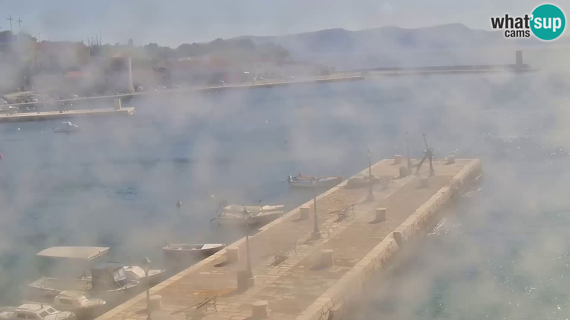 Webcam Senj – Panoramablick auf die Riva Senj