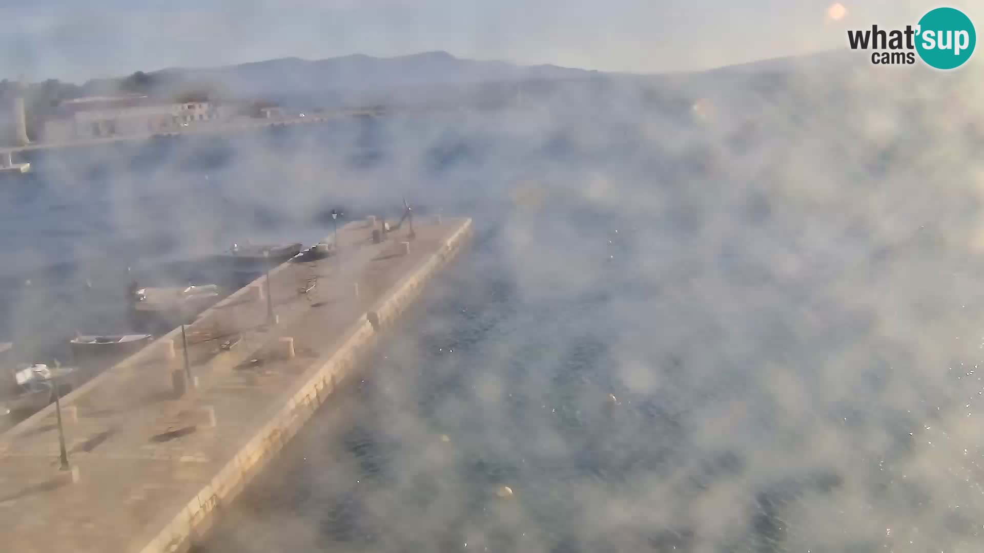 Webcam Senj – Panoramablick auf die Riva Senj