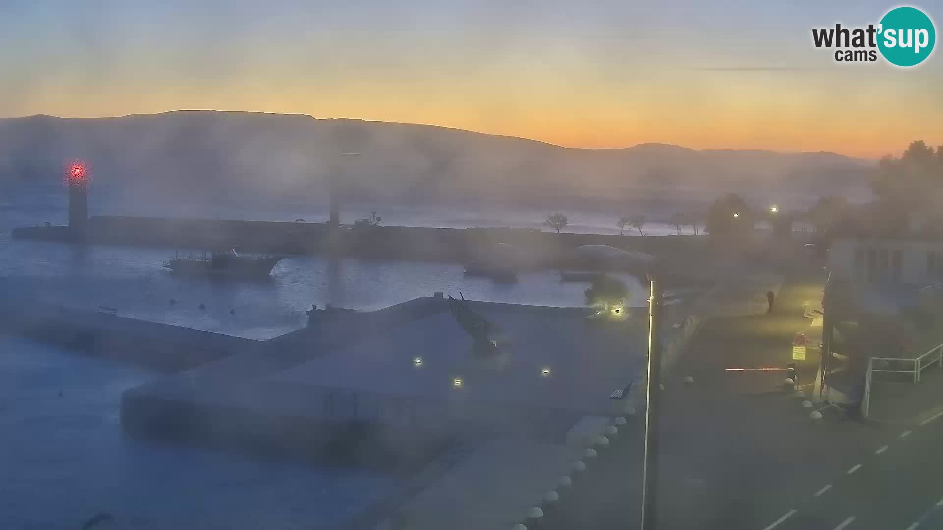 Livecam Senj – Vue panoramique de Senj riva