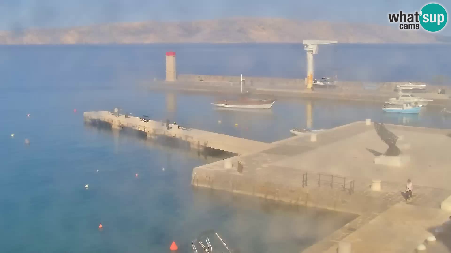 Livecam Senj – Vue panoramique de Senj riva