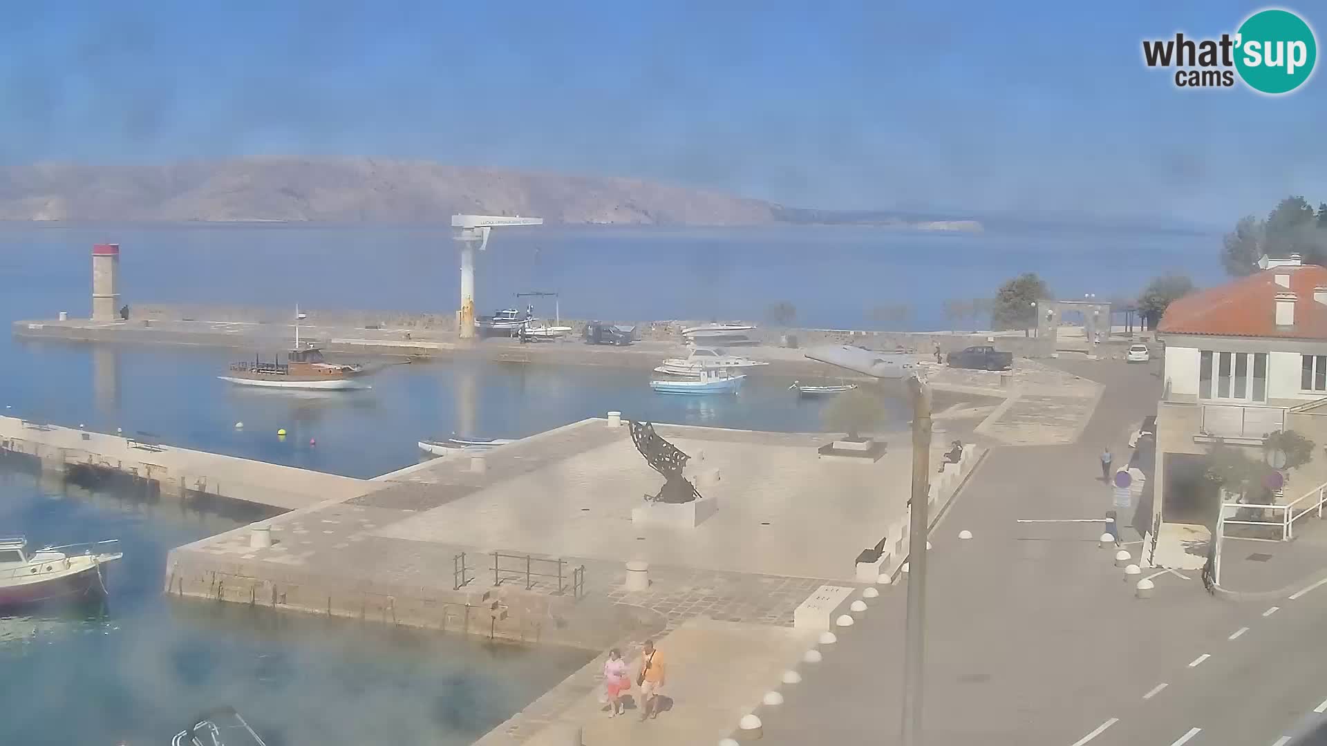 Webcam Senj – Panoramablick auf die Riva Senj