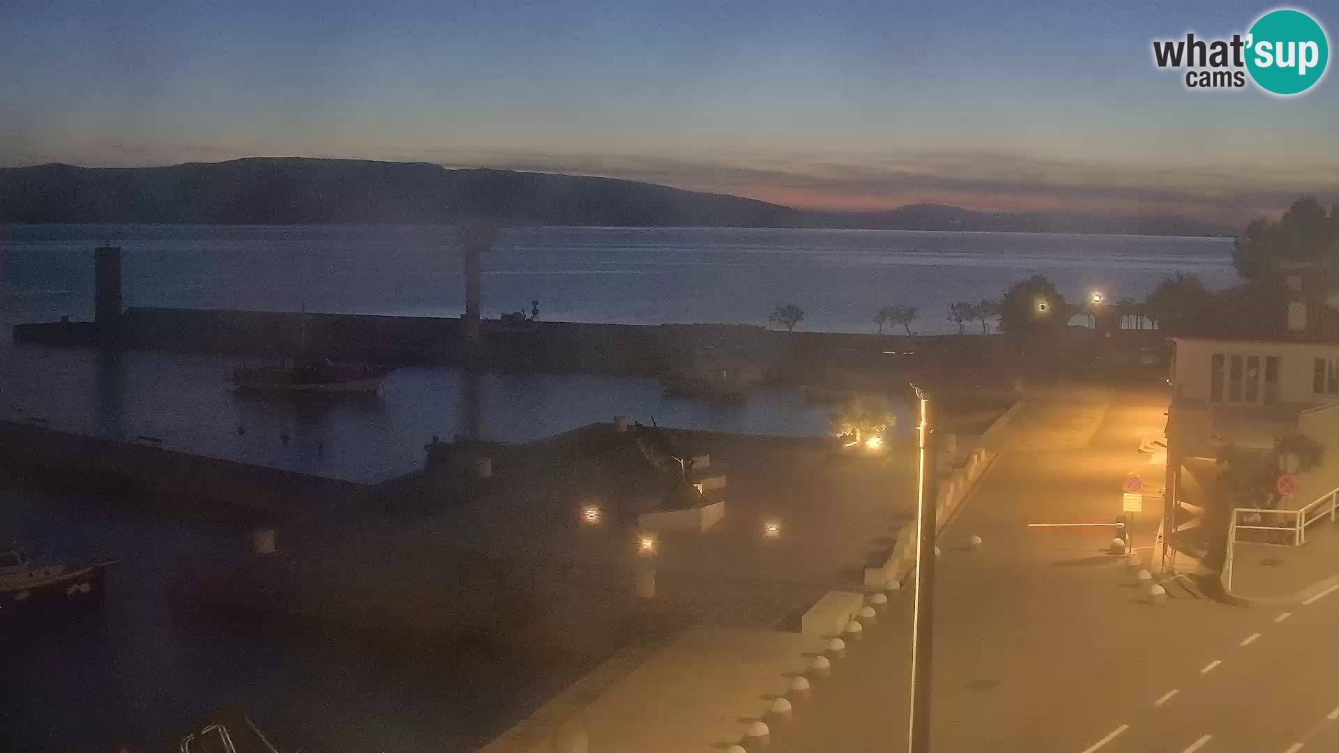Webcam Senj – Panoramablick auf die Riva Senj