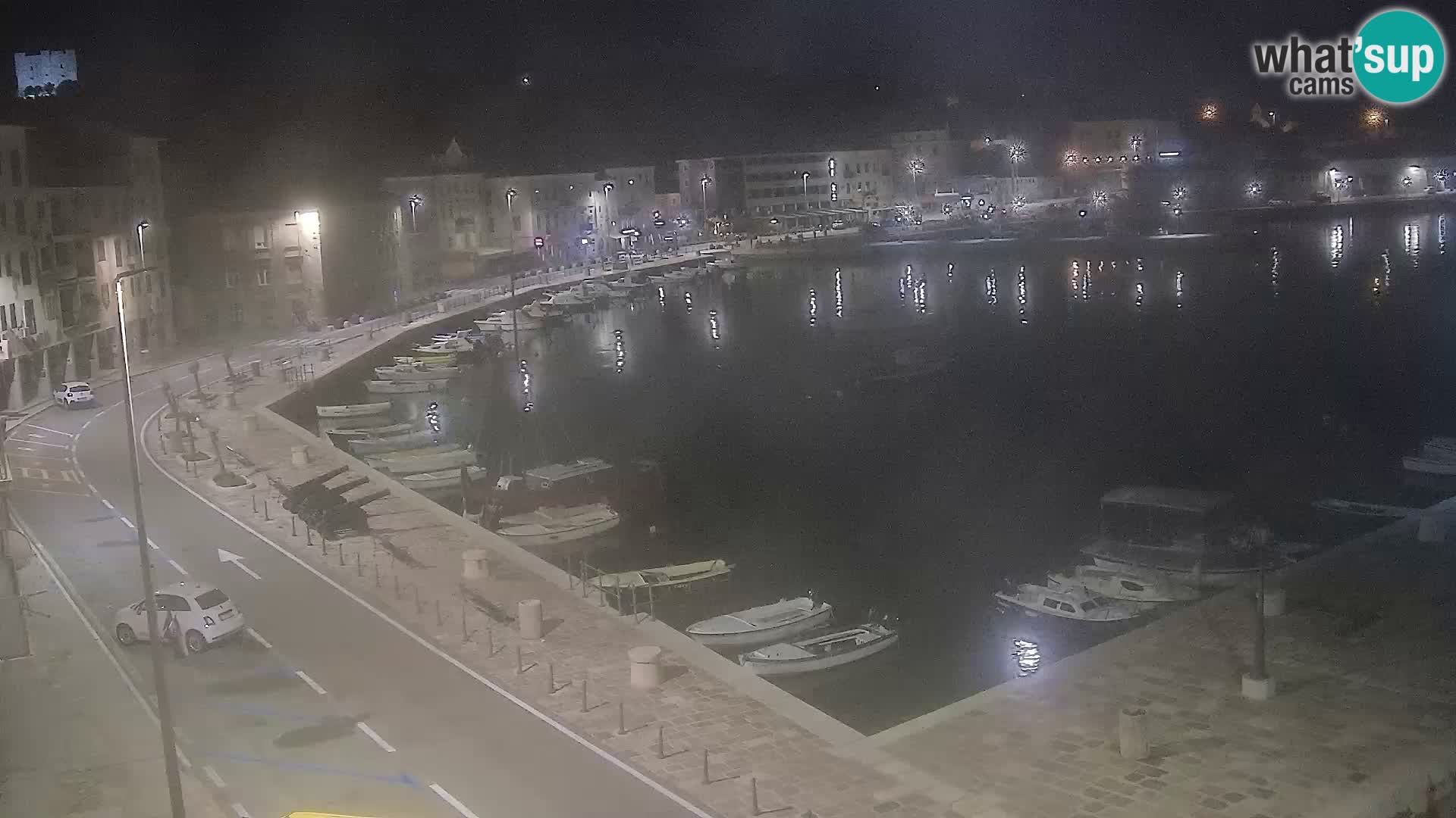Webcam Senj – Panoramablick auf die Riva Senj