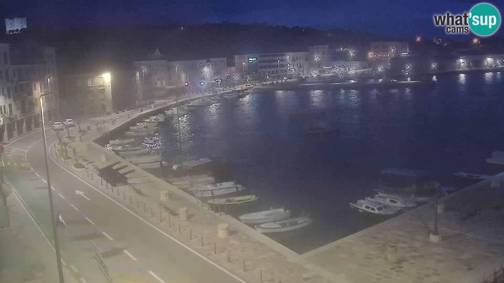 Webcam Senj – Panoramablick auf die Riva Senj