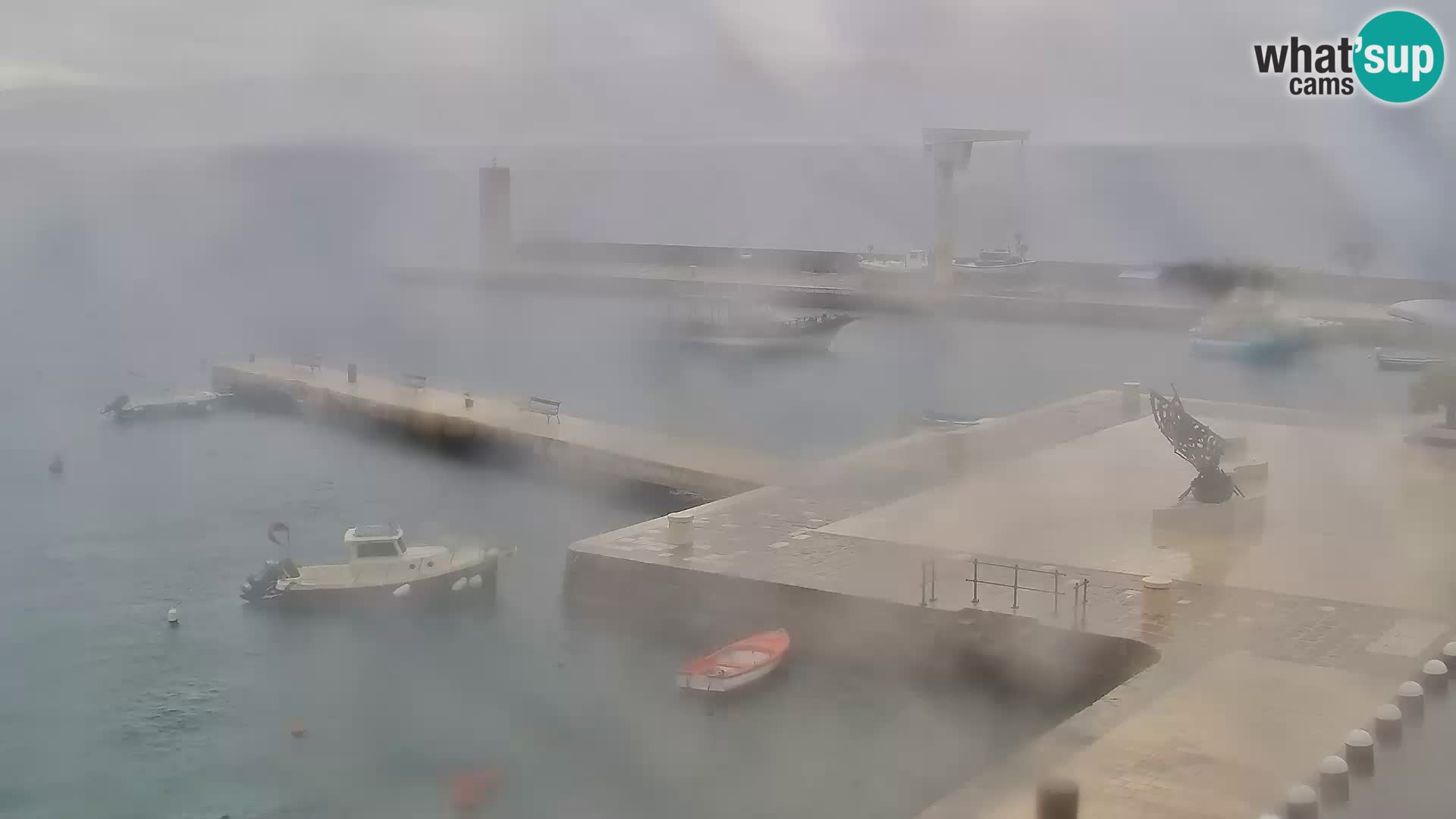 Webcam Senj – Panoramablick auf die Riva Senj