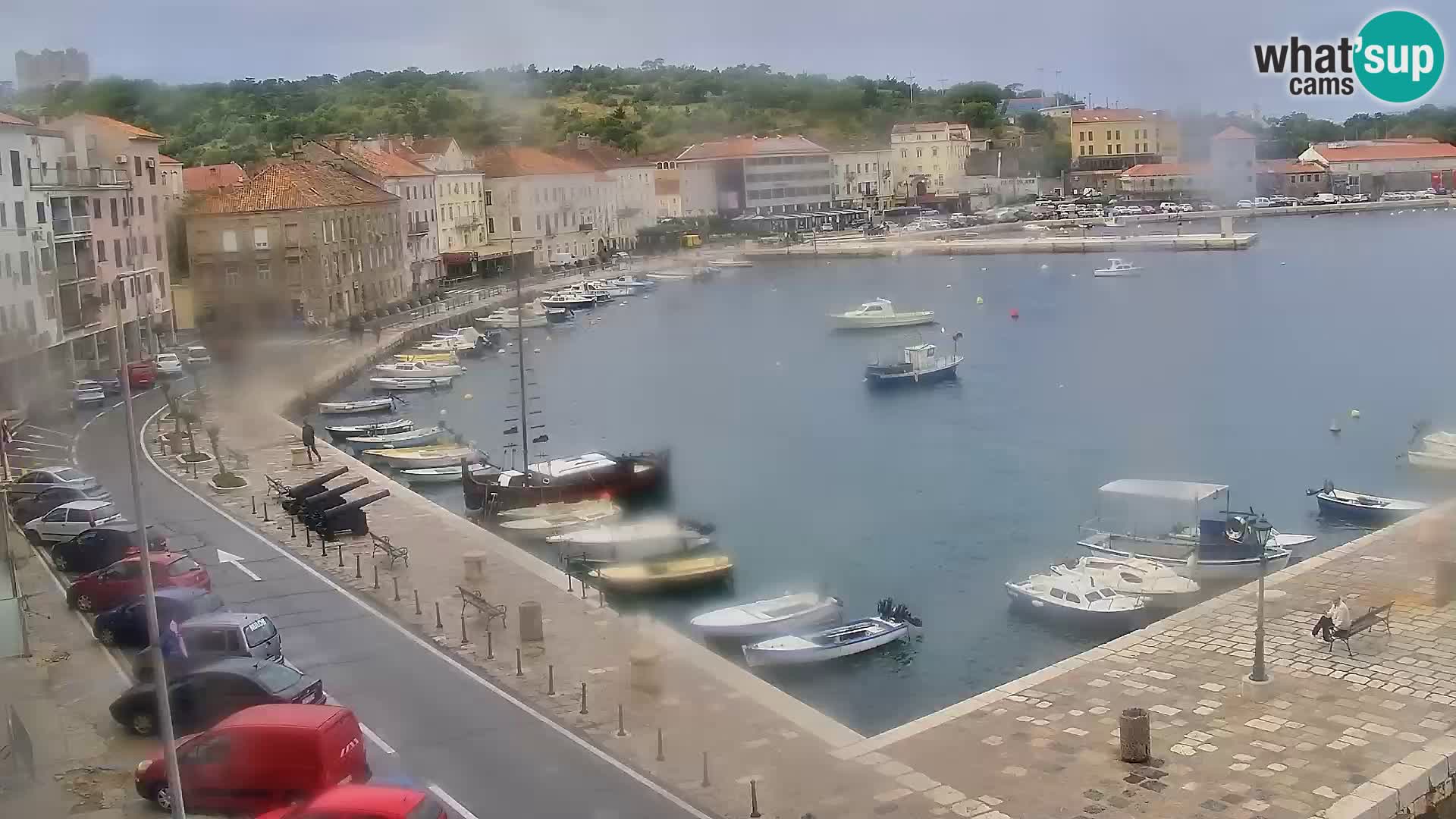 Webcam Senj – Panoramablick auf die Riva Senj