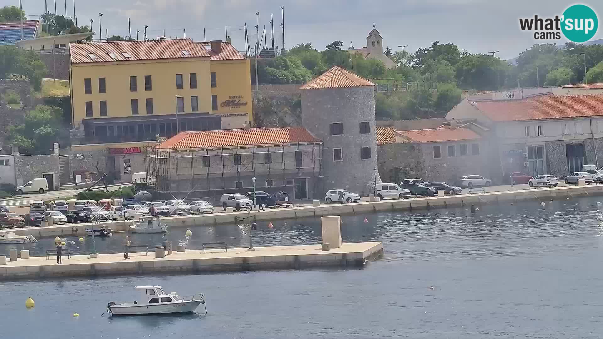 Livecam Senj – Vue panoramique de Senj riva