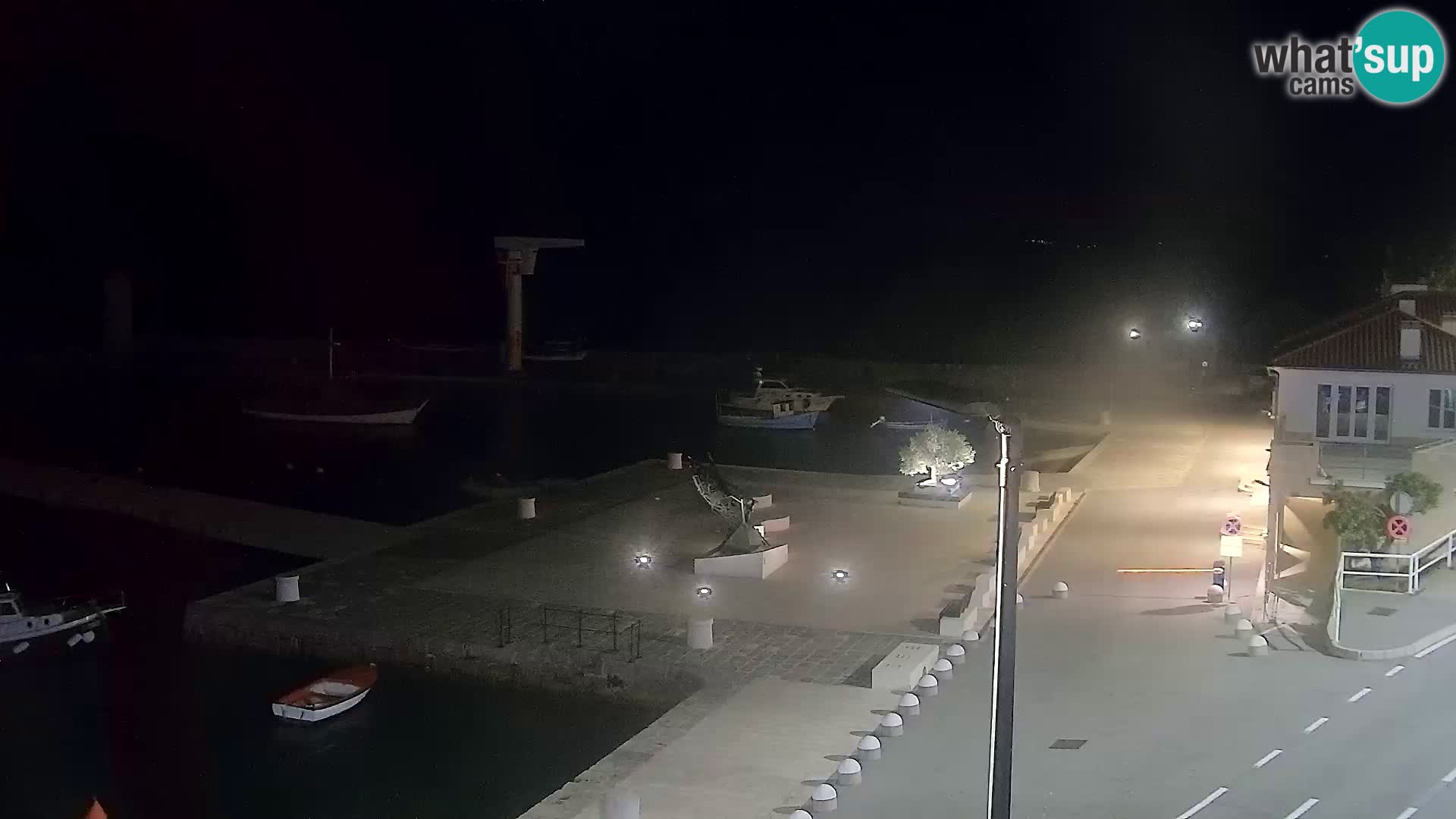 Livecam Senj – Vue panoramique de Senj riva