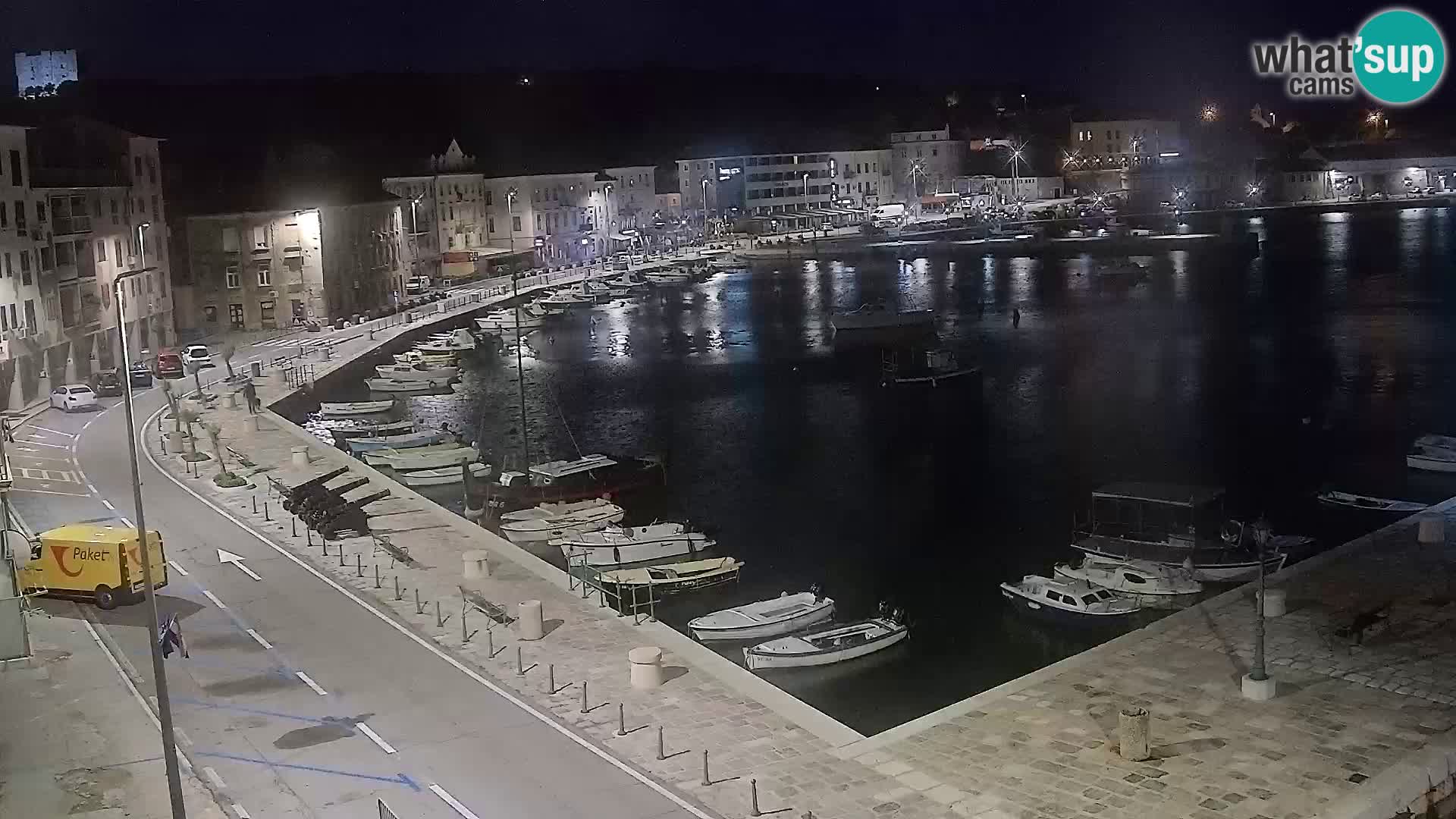 Webcam Senj – Panoramablick auf die Riva Senj