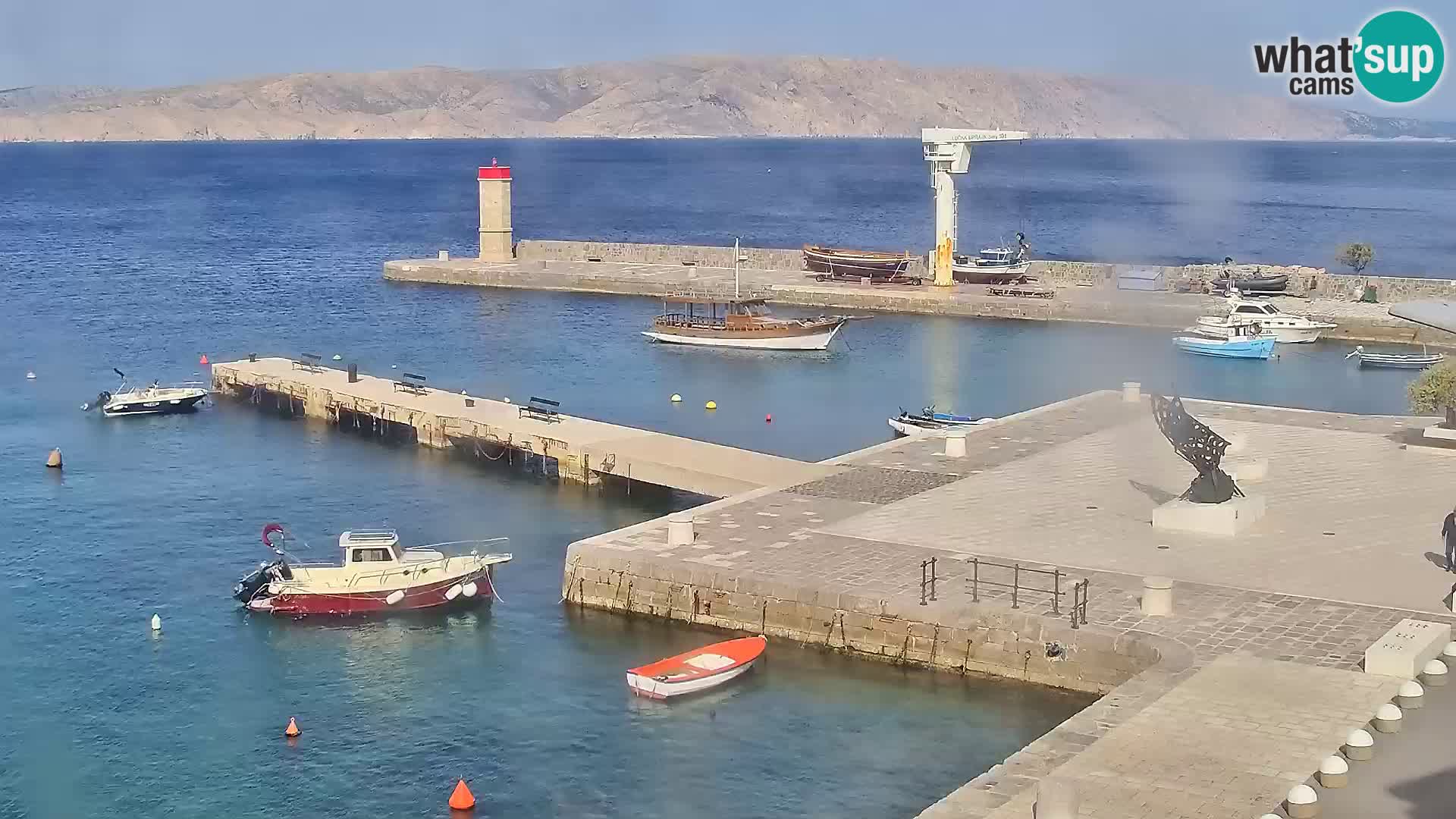 Livecam Senj – Vue panoramique de Senj riva