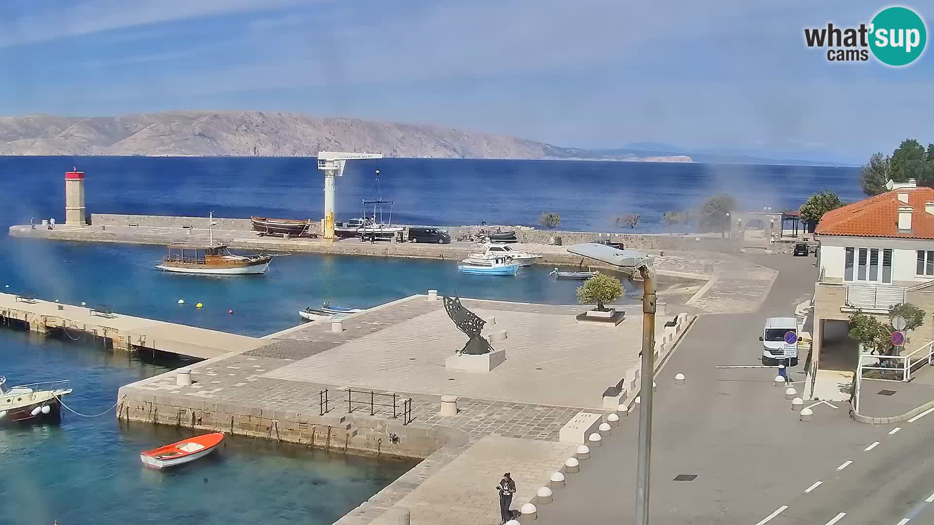Webcam Senj – Panoramablick auf die Riva Senj